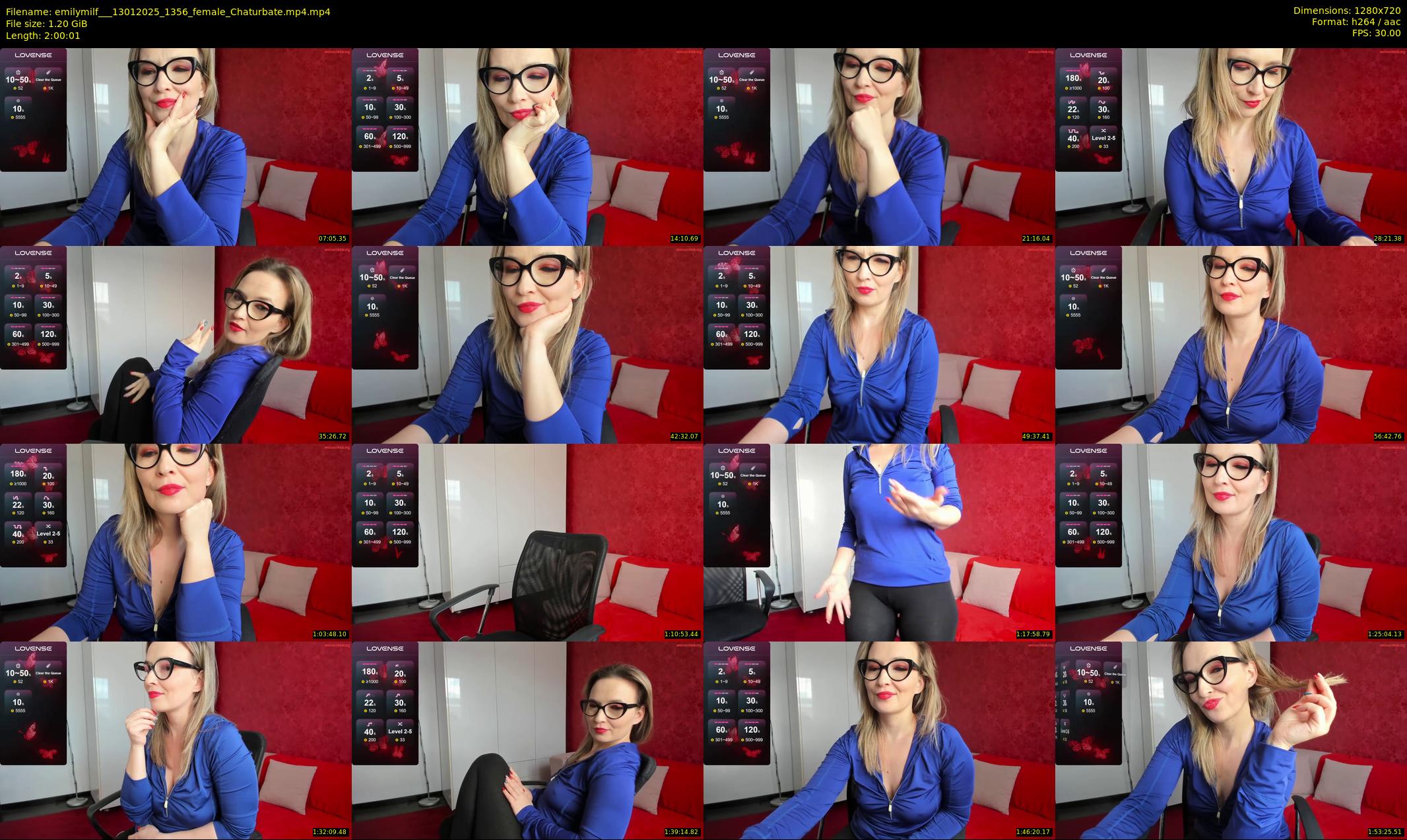 emilymilf__ — 121 minute Chaturbate female cam show recording, 720p, Jan 13, 2025