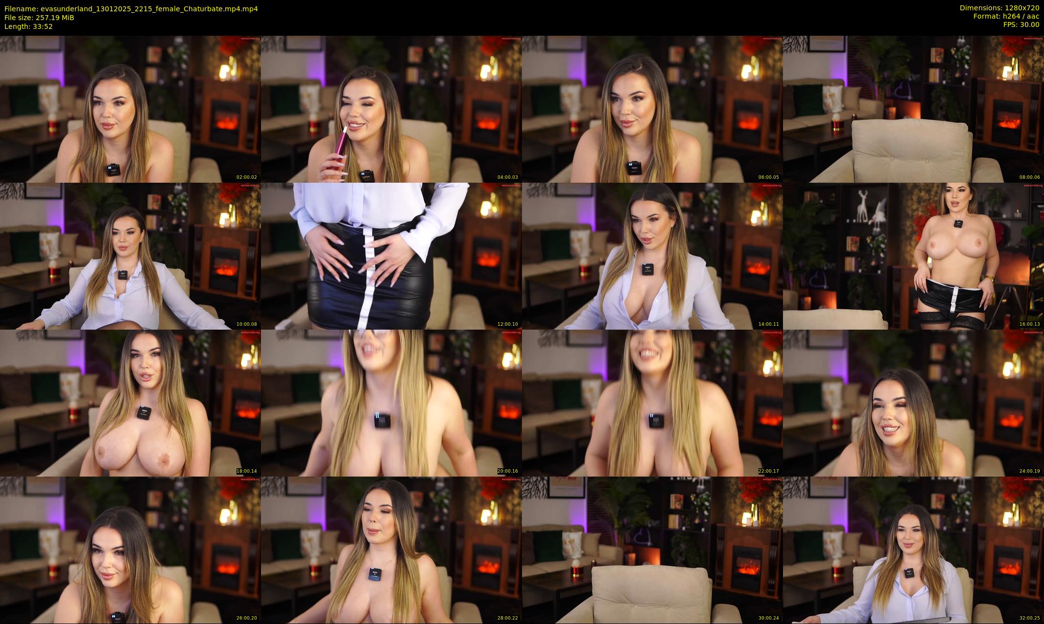 evasunderland — 34 minute Chaturbate female cam show recording, 720p, Jan 13, 2025