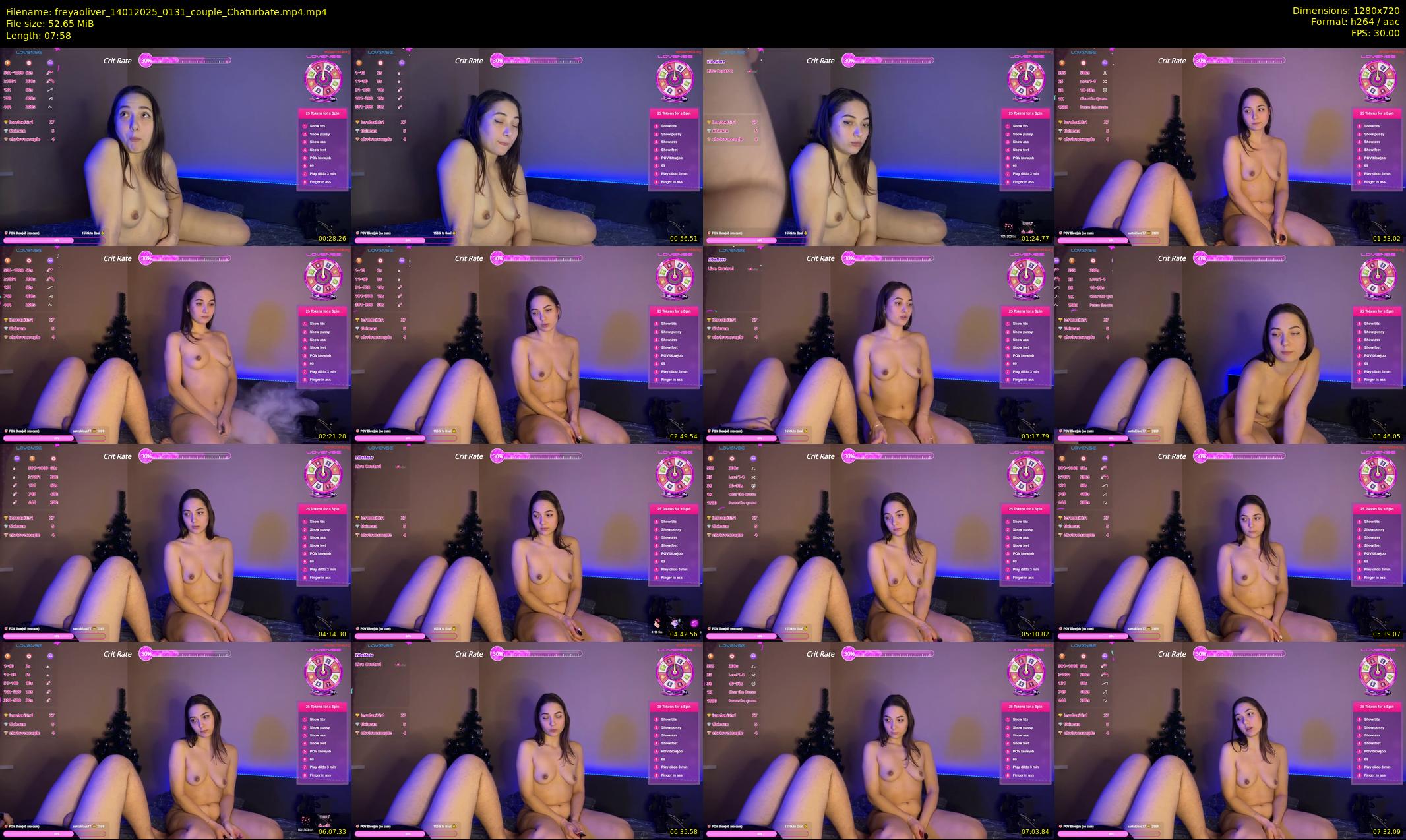 freyaoliver — 8 minute Chaturbate couple cam show recording, 720p, Jan 14, 2025