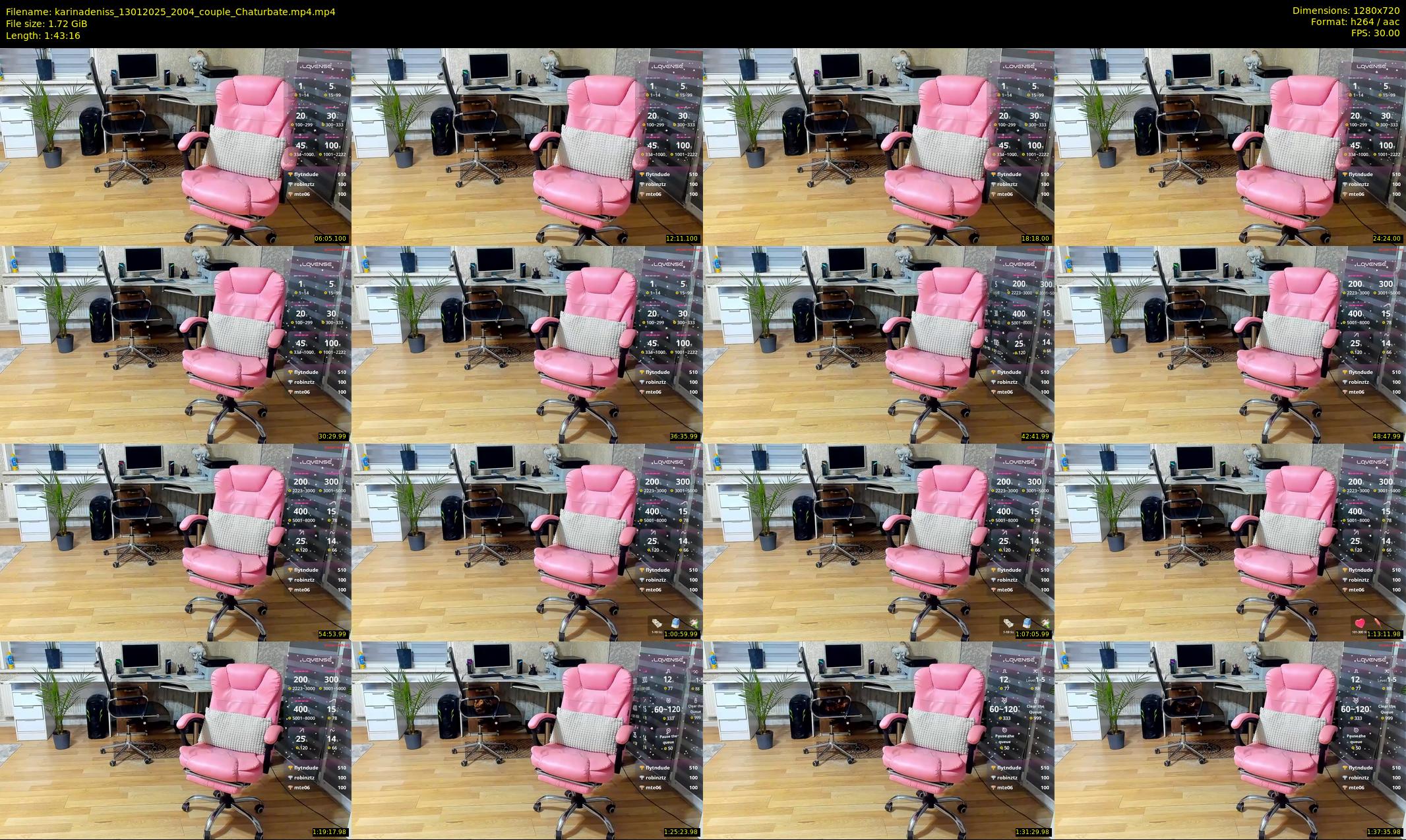 karinadeniss — 104 minute Chaturbate couple cam show recording, 720p, Jan 13, 2025