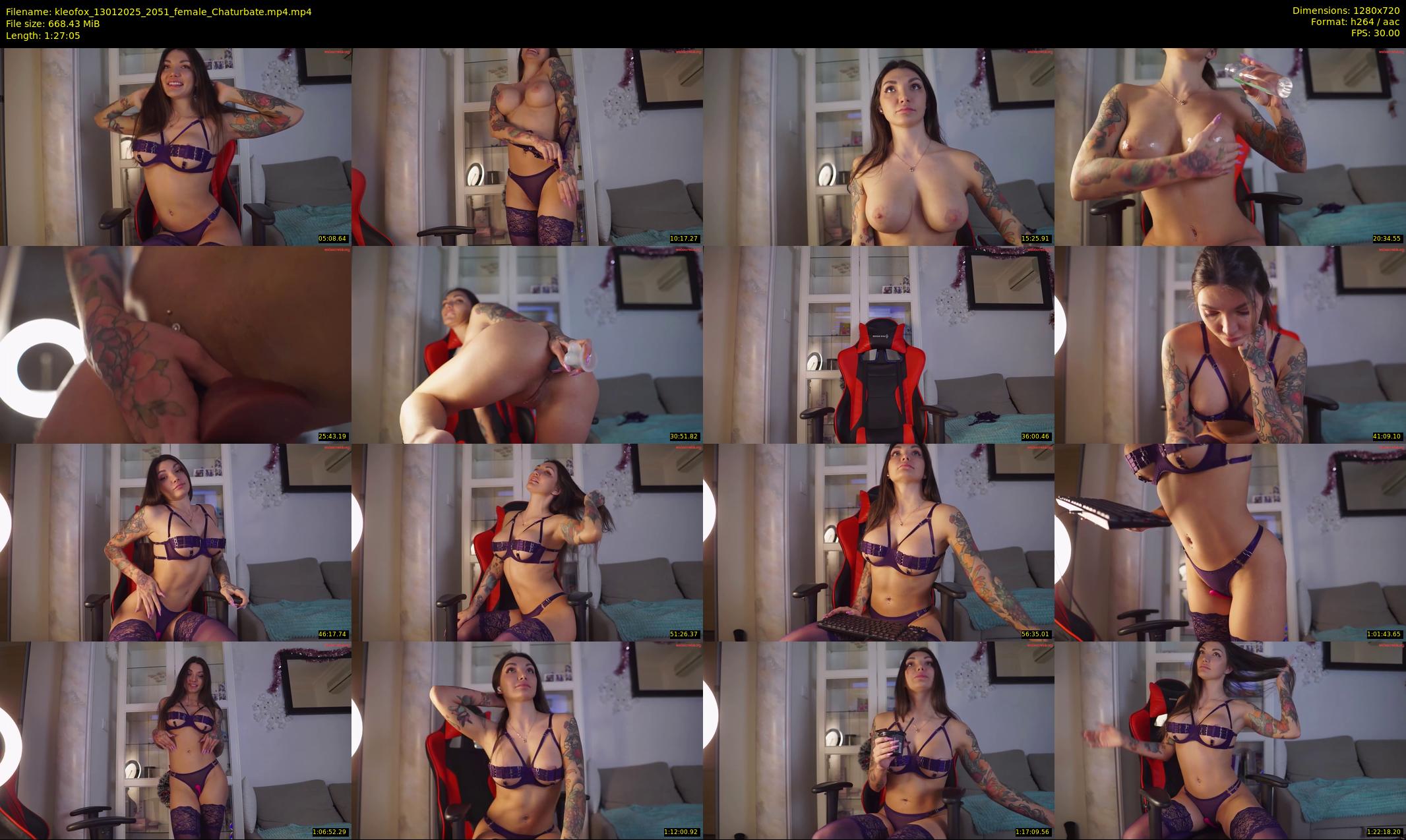 kleofox — 88 minute Chaturbate female cam show recording, 720p, Jan 13, 2025