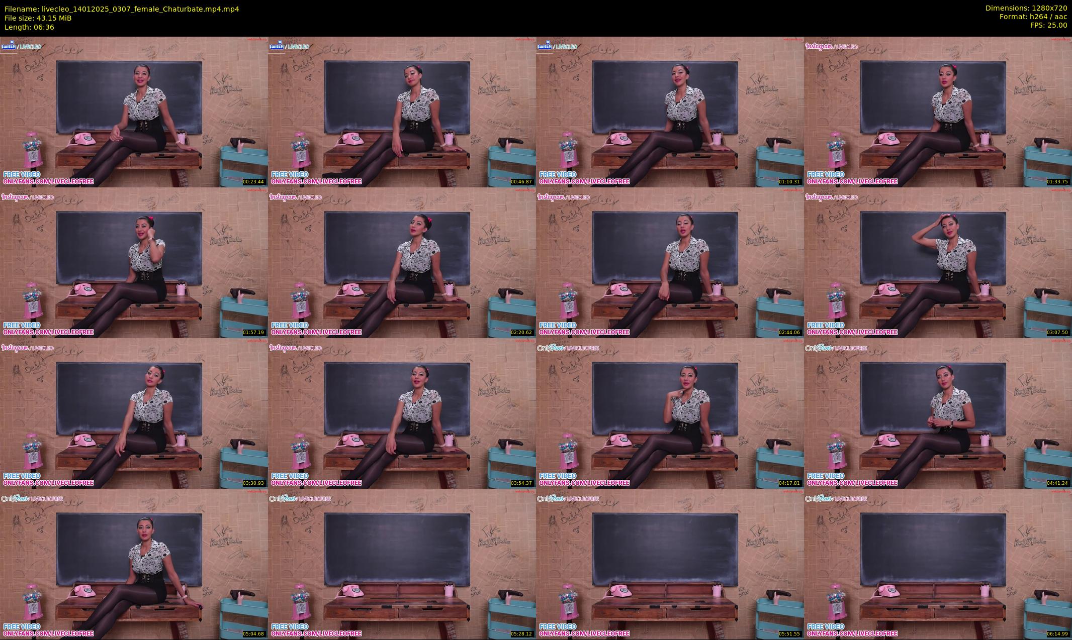 livecleo — 7 minute Chaturbate female cam show recording, 720p, Jan 14, 2025
