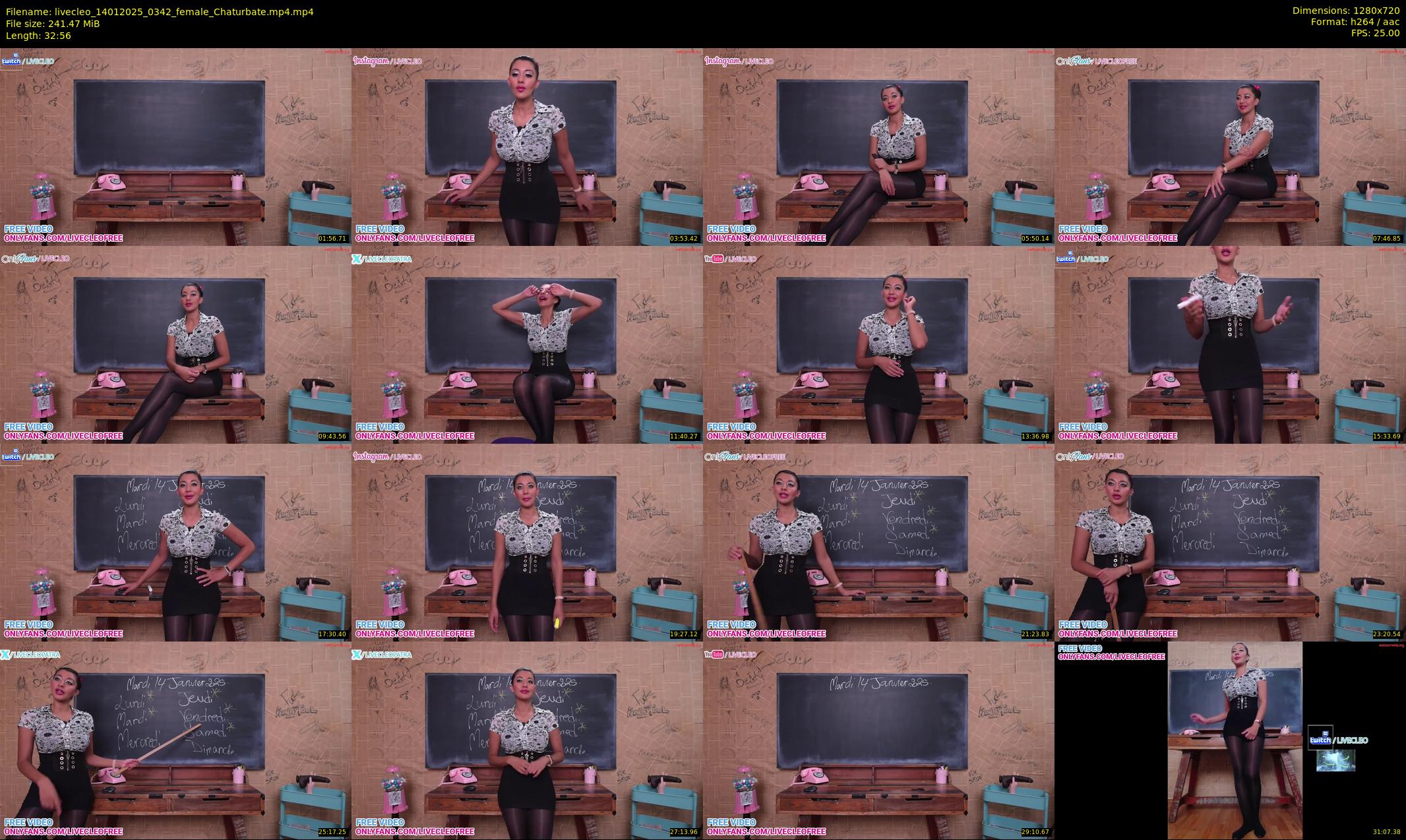 livecleo — 33 minute Chaturbate female cam show recording, 720p, Jan 14, 2025