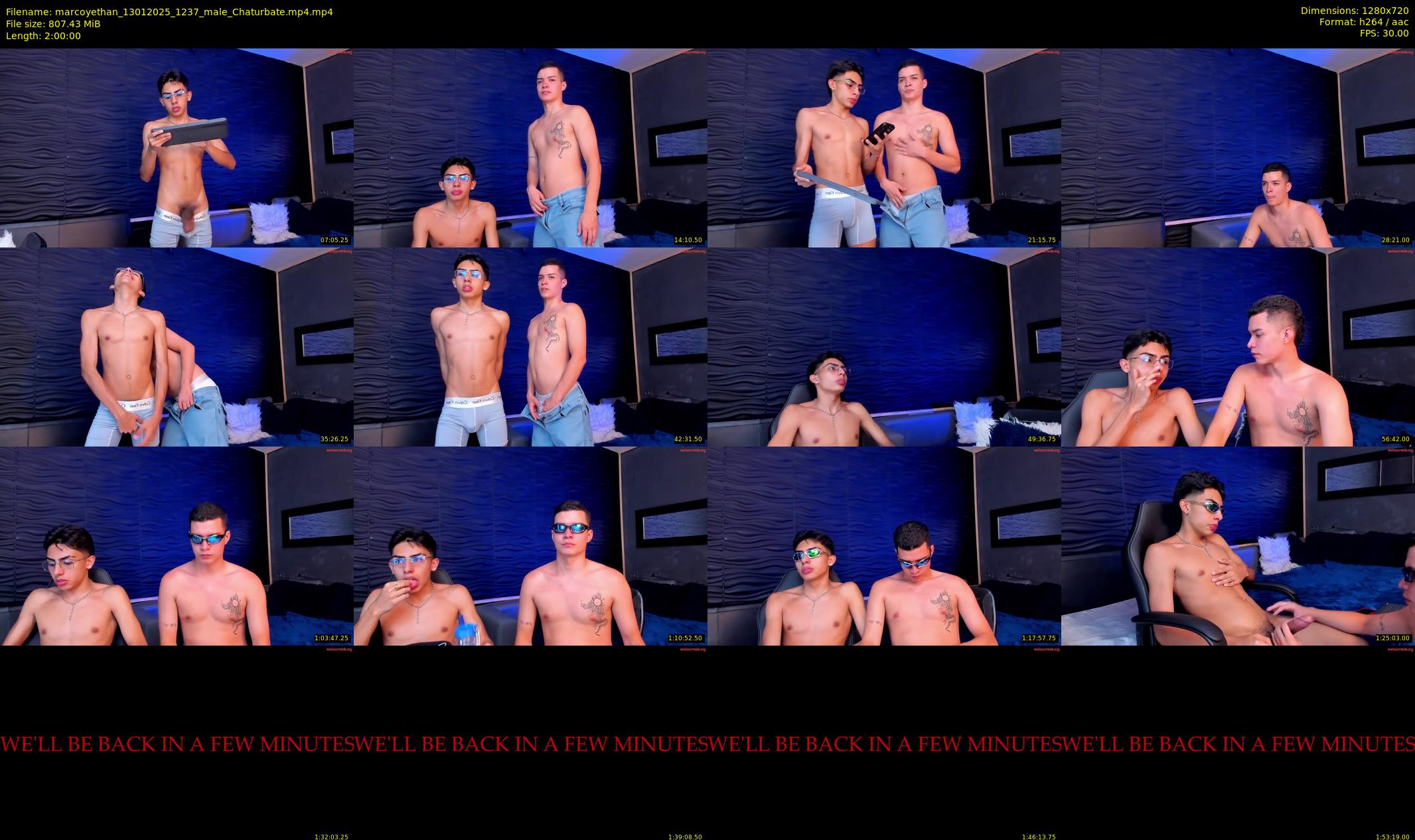 marcoyethan — 120 minute Chaturbate male cam show recording, 720p, Jan 13, 2025