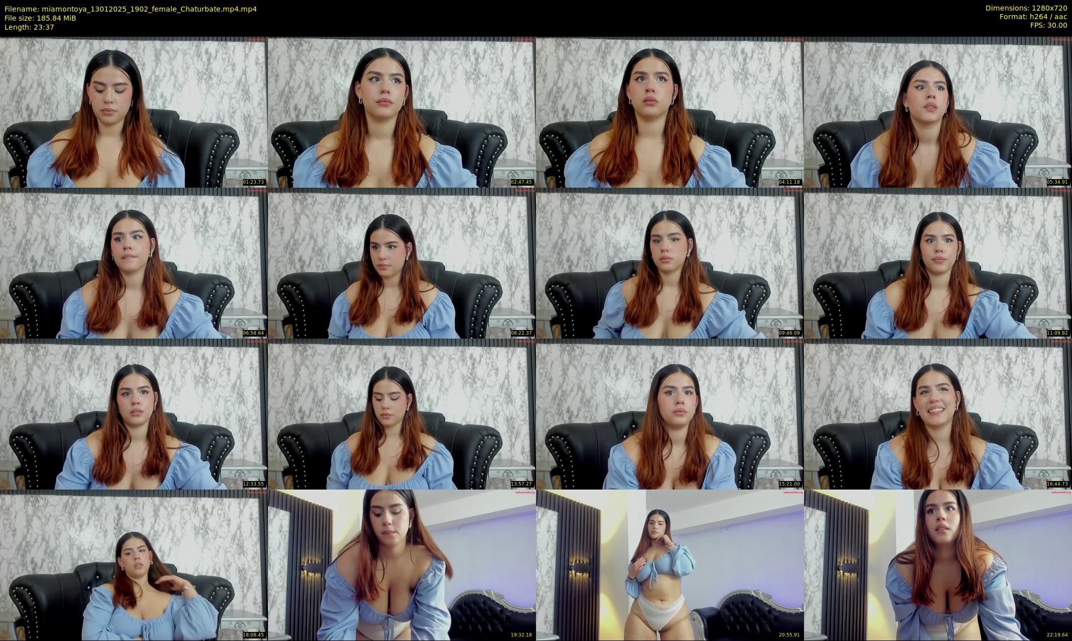 miamontoya — 24 minute Chaturbate female cam show recording, 720p, Jan 13, 2025