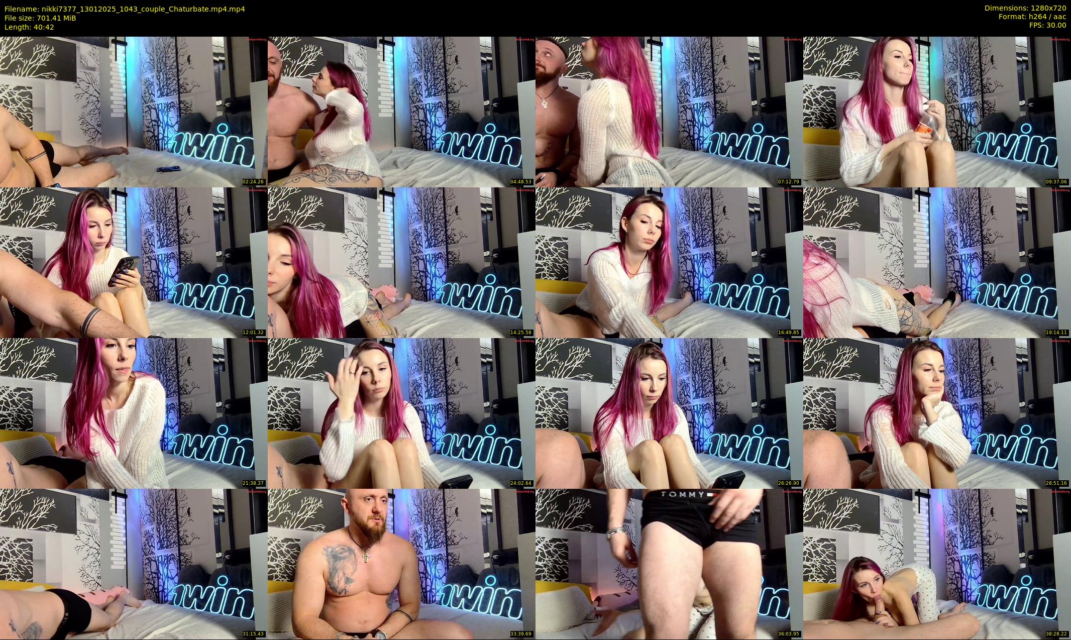 nikki7377 — 41 minute Chaturbate couple cam show recording, 720p, Jan 13, 2025