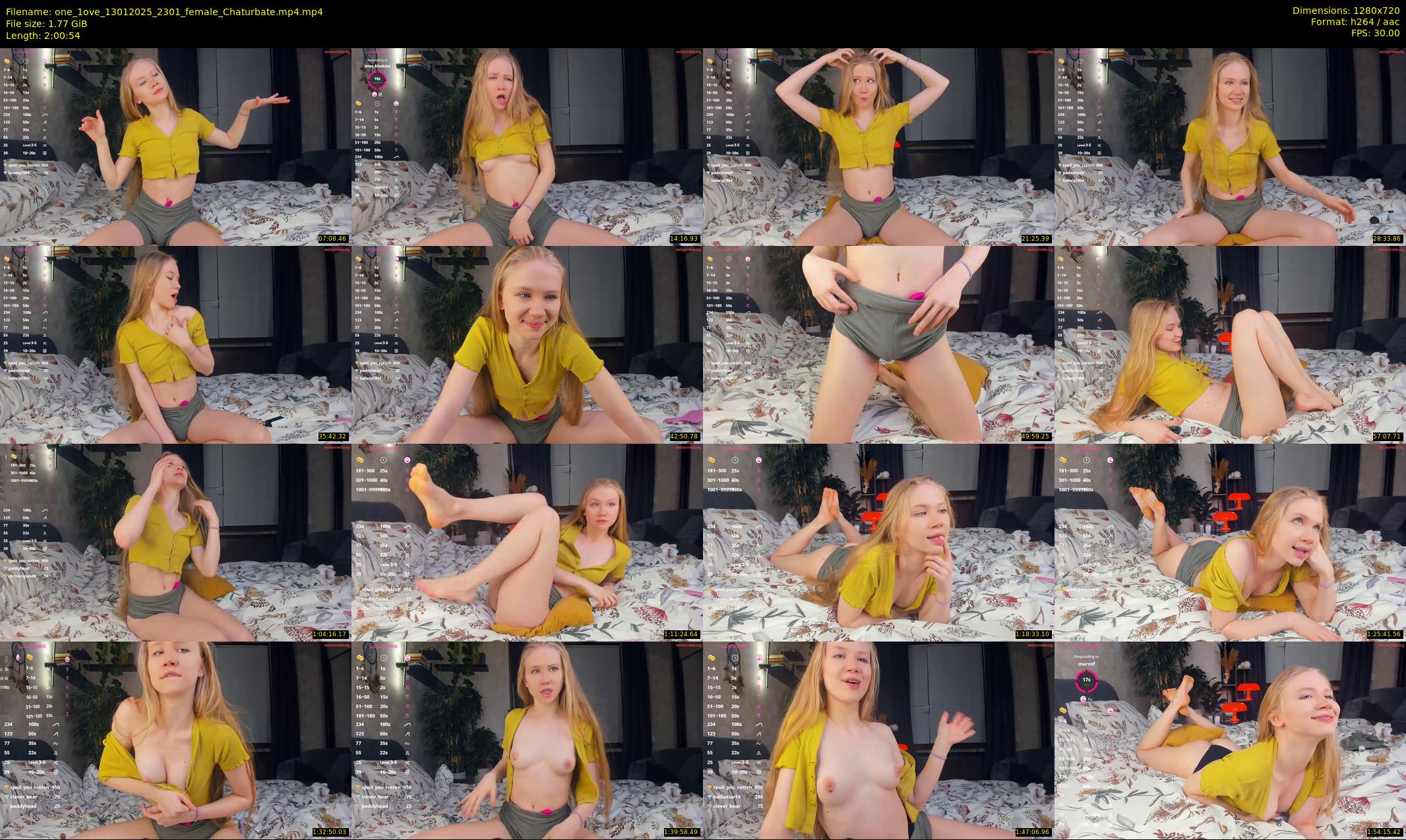 one_1ove — 121 minute Chaturbate female cam show recording, 720p, Jan 13, 2025