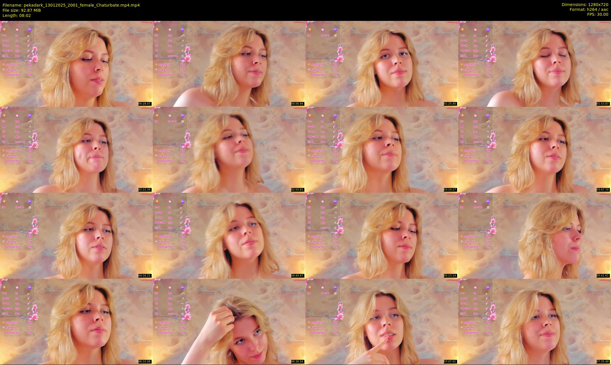 pekadark — 9 minute Chaturbate female cam show recording, 720p, Jan 13, 2025