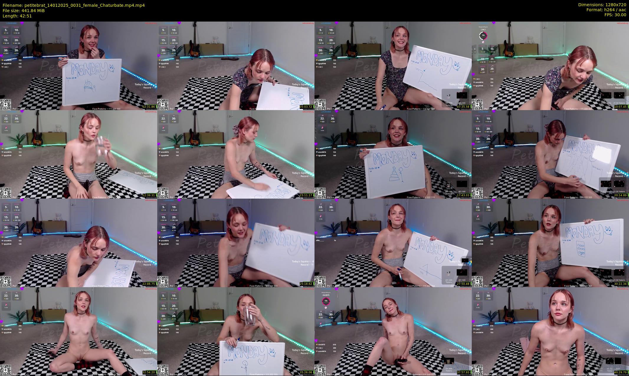 petitebrat — 43 minute Chaturbate female cam show recording, 720p, Jan 14, 2025