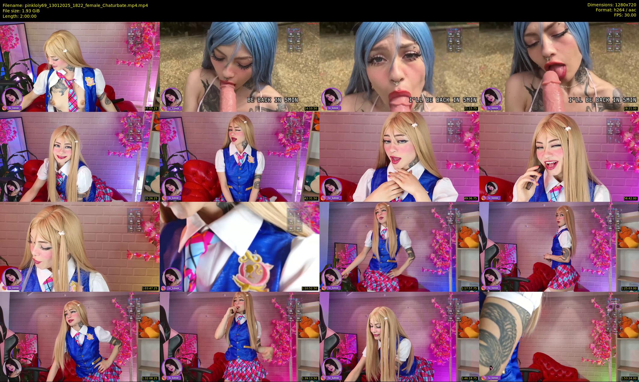 pinkloly69 — 120 minute Chaturbate female cam show recording, 720p, Jan 13, 2025