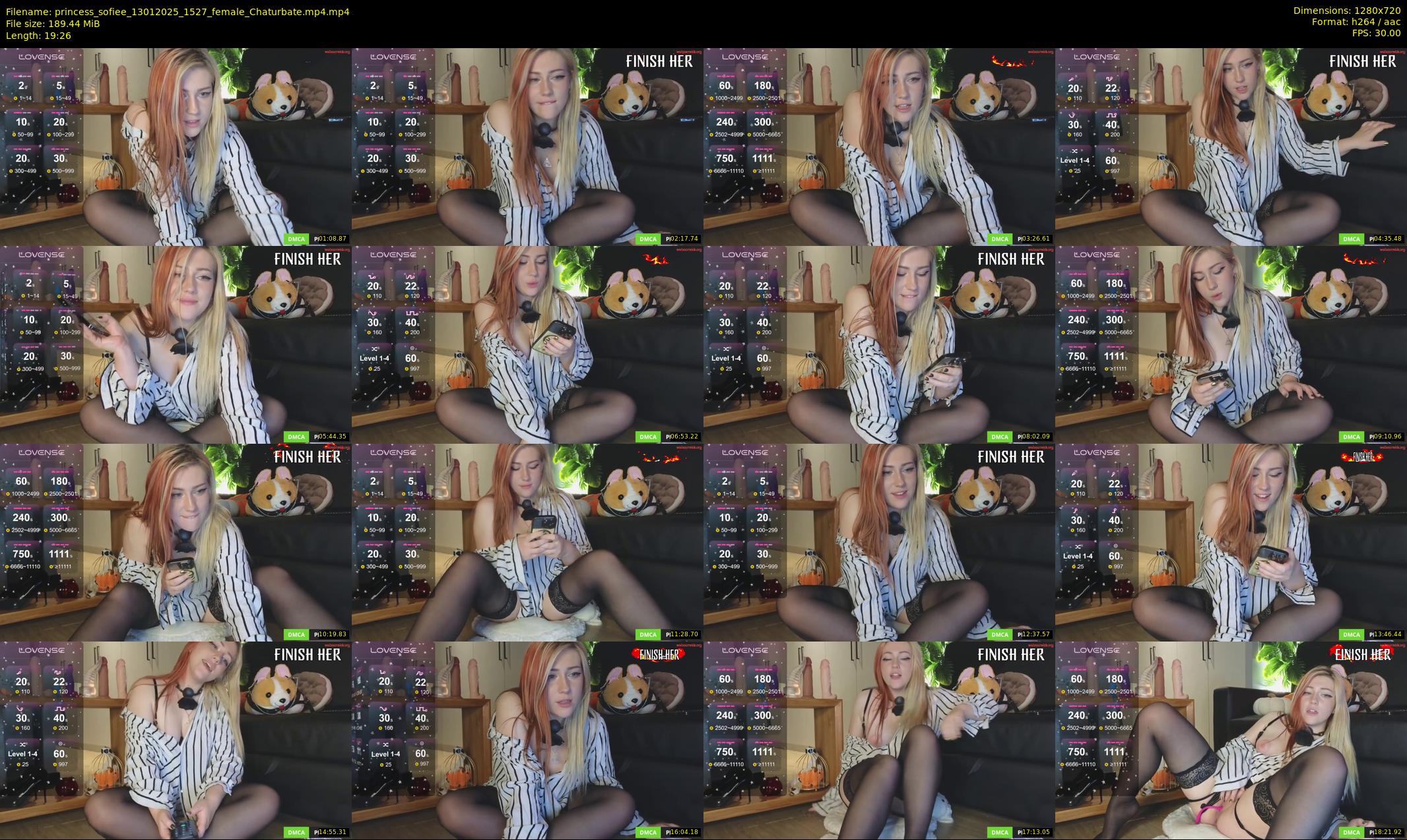 princess_sofiee — 20 minute Chaturbate female cam show recording, 720p, Jan 13, 2025