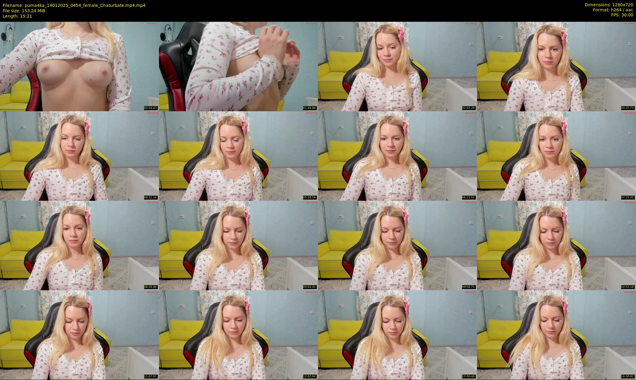 puma4ka — 16 minute Chaturbate female cam show recording, 720p, Jan 14, 2025