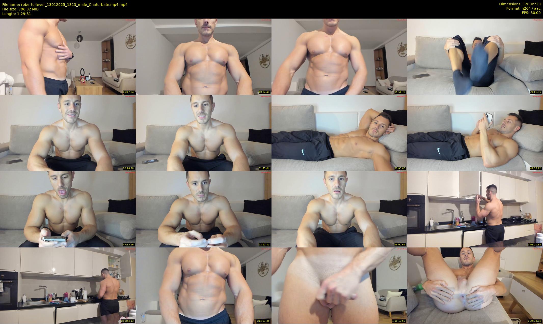 roberto4ever — 90 minute Chaturbate male cam show recording, 720p, Jan 13, 2025