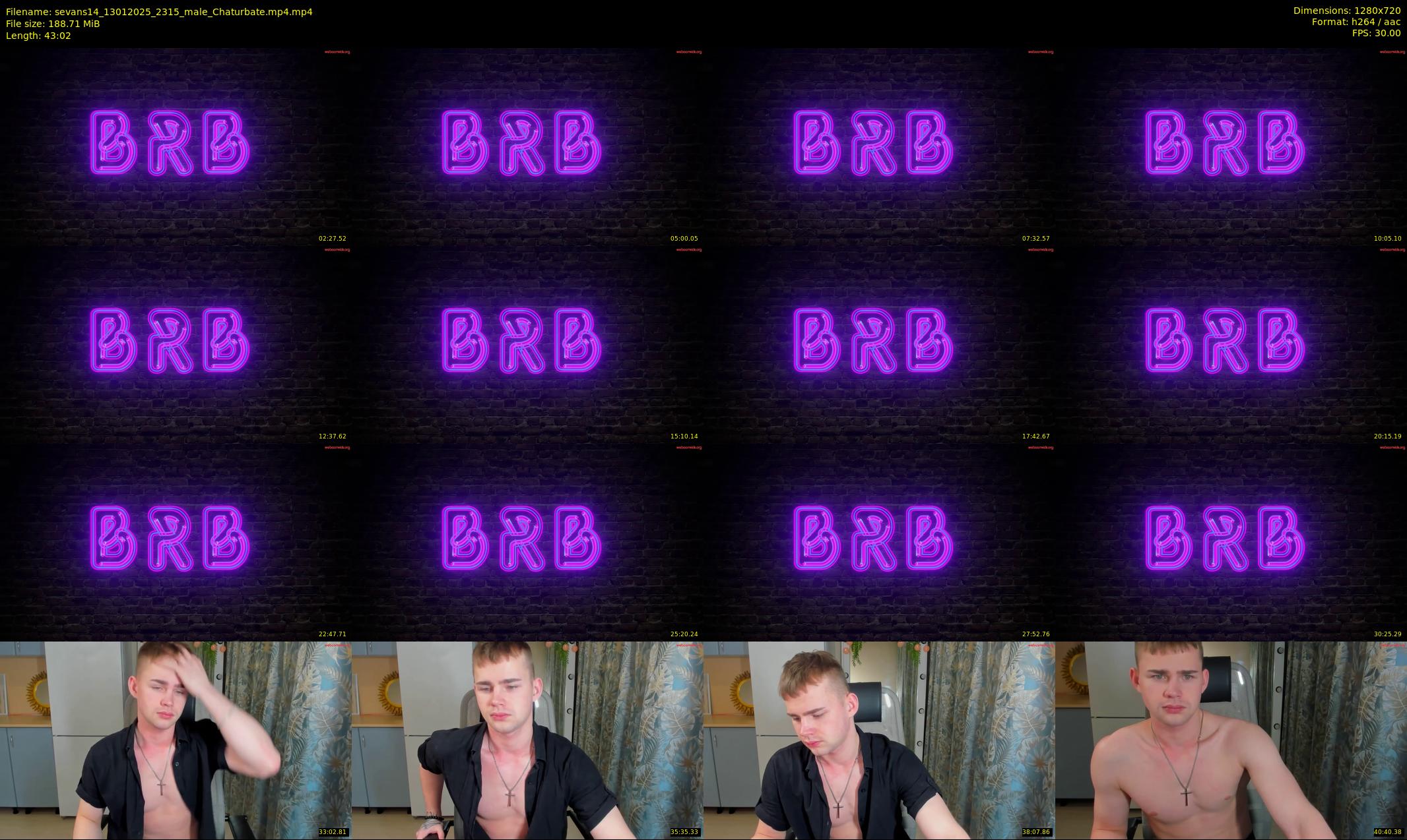 sevans14 — 44 minute Chaturbate male cam show recording, 720p, Jan 13, 2025