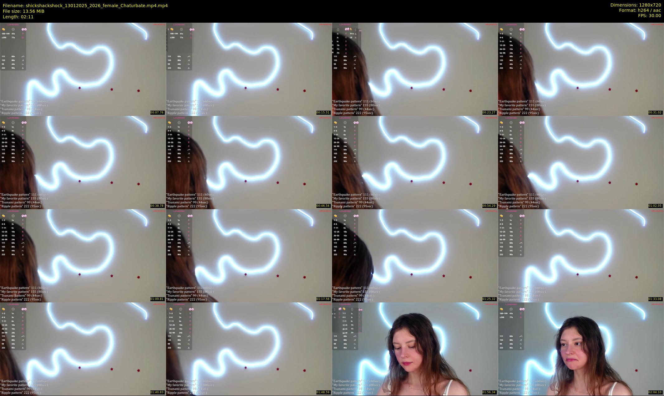 shickshackshock — 3 minute Chaturbate female cam show recording, 720p, Jan 13, 2025