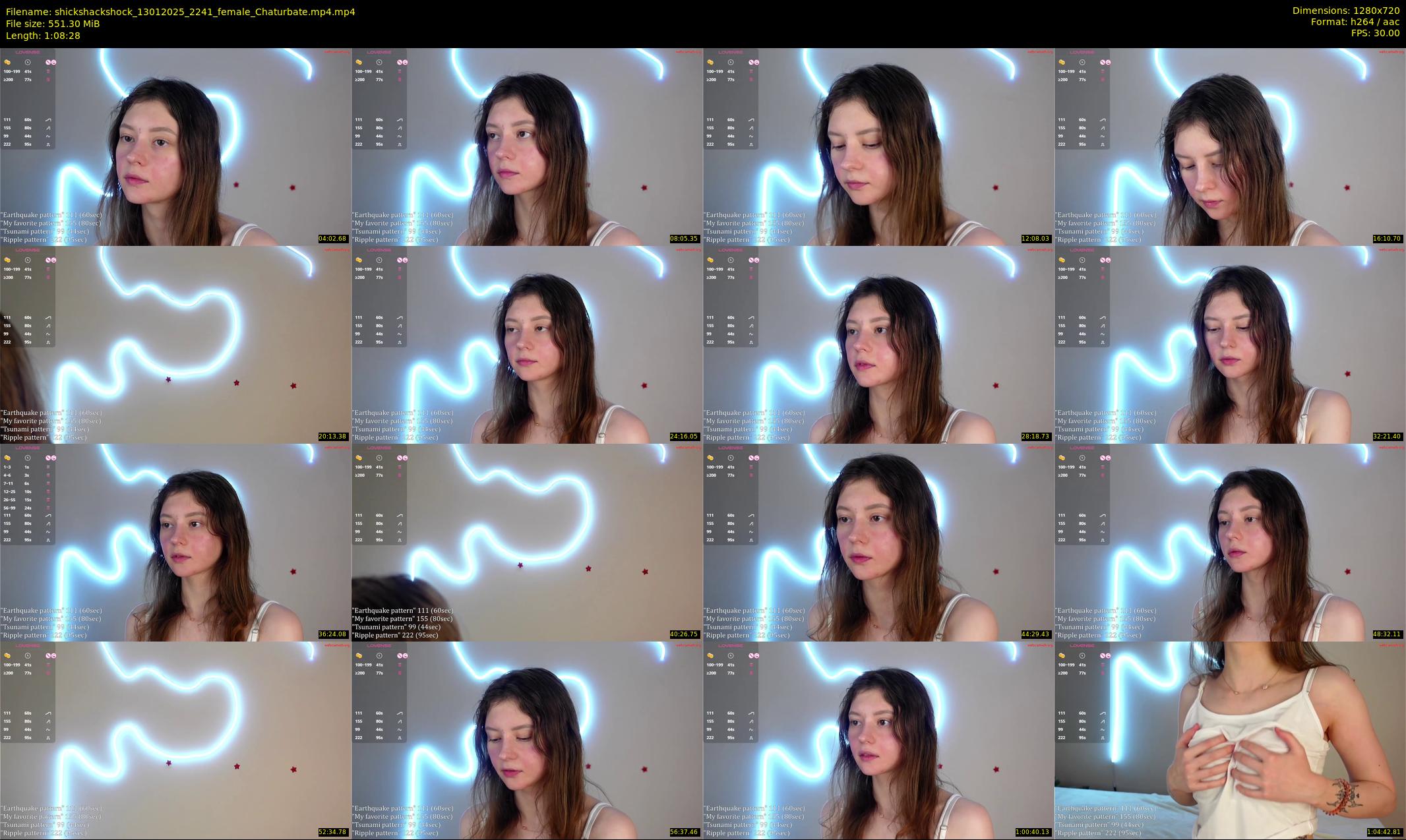 shickshackshock — 69 minute Chaturbate female cam show recording, 720p, Jan 13, 2025