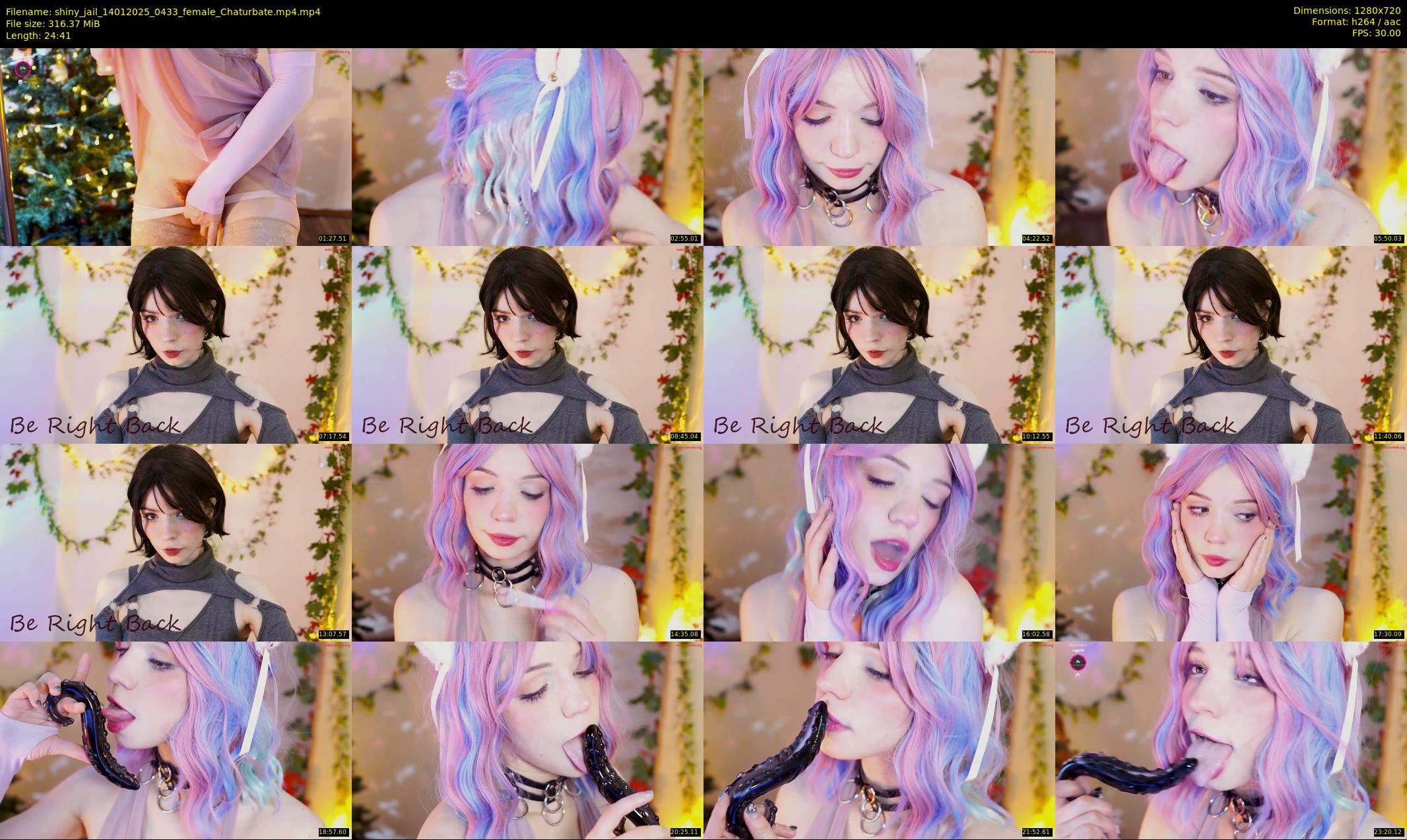 shiny_jail — 25 minute Chaturbate female cam show recording, 720p, Jan 14, 2025