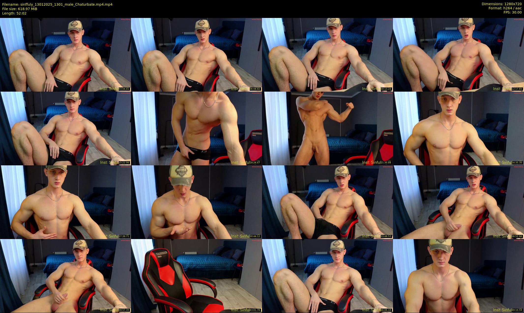 sinffuly — 53 minute Chaturbate male cam show recording, 720p, Jan 13, 2025
