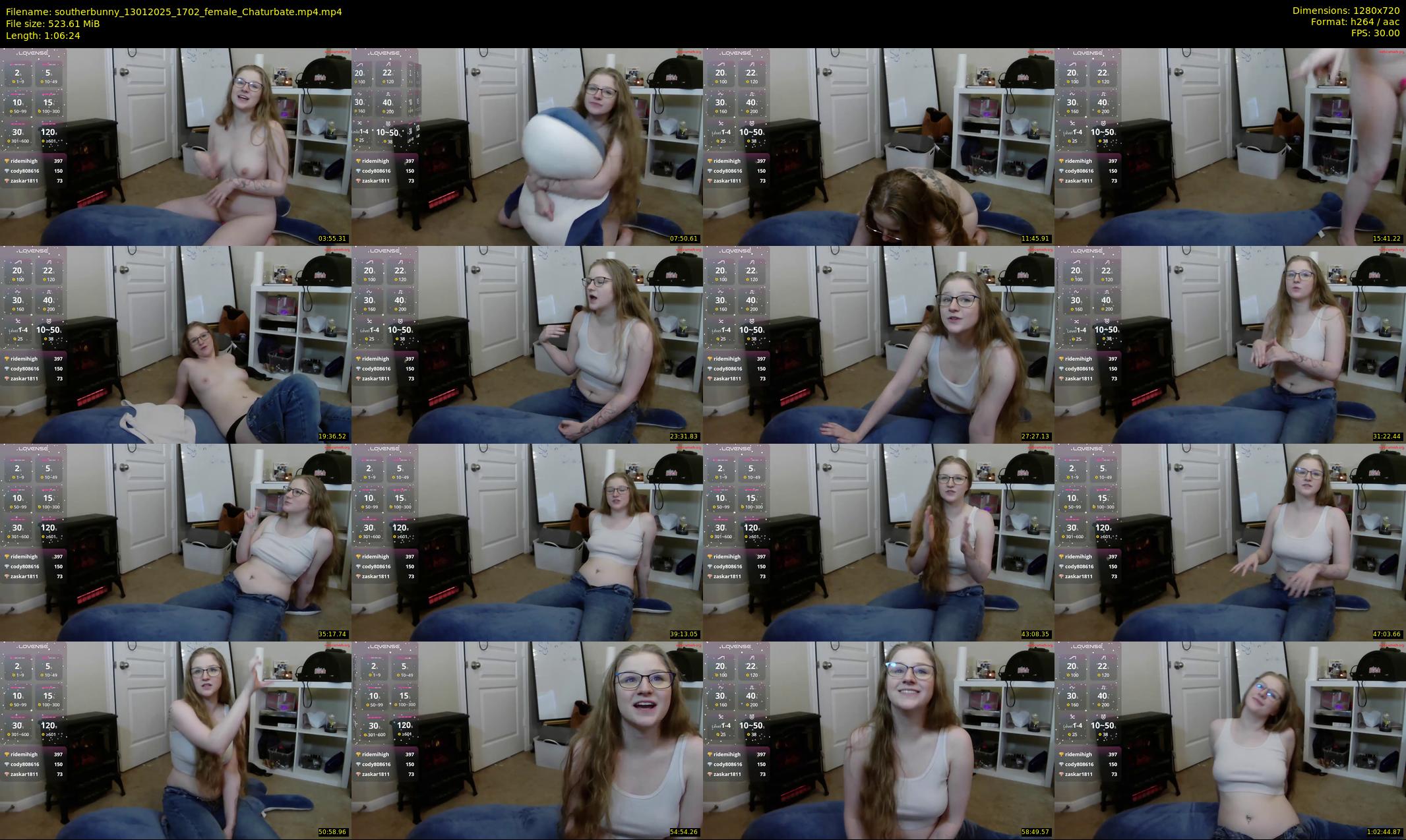 southerbunny — 67 minute Chaturbate female cam show recording, 720p, Jan 13, 2025