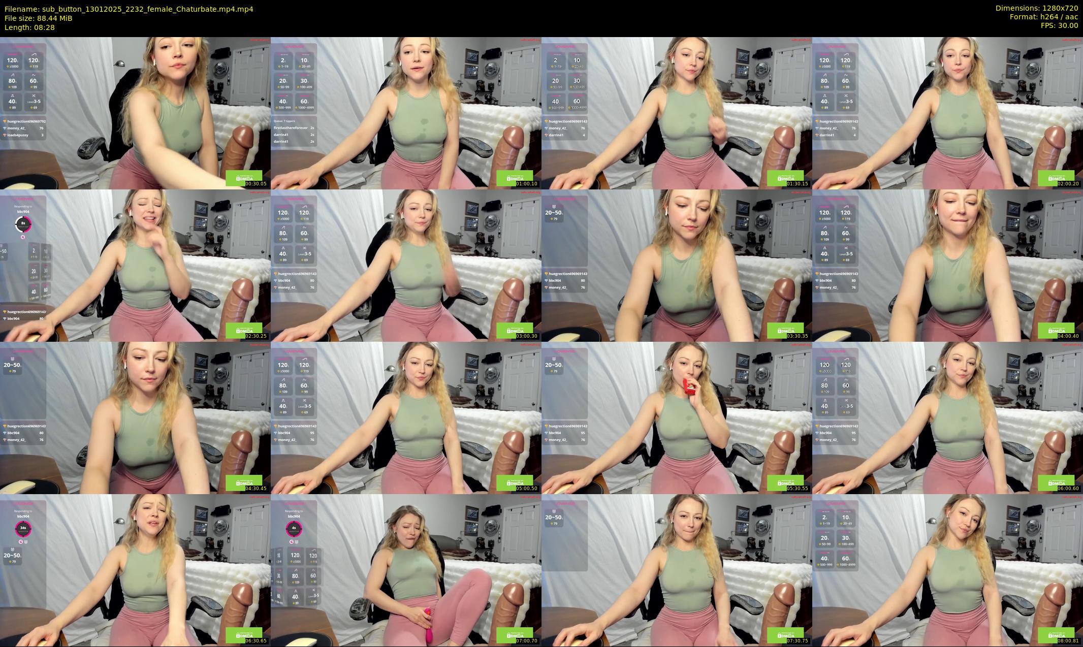sub_button — 9 minute Chaturbate female cam show recording, 720p, Jan 13, 2025