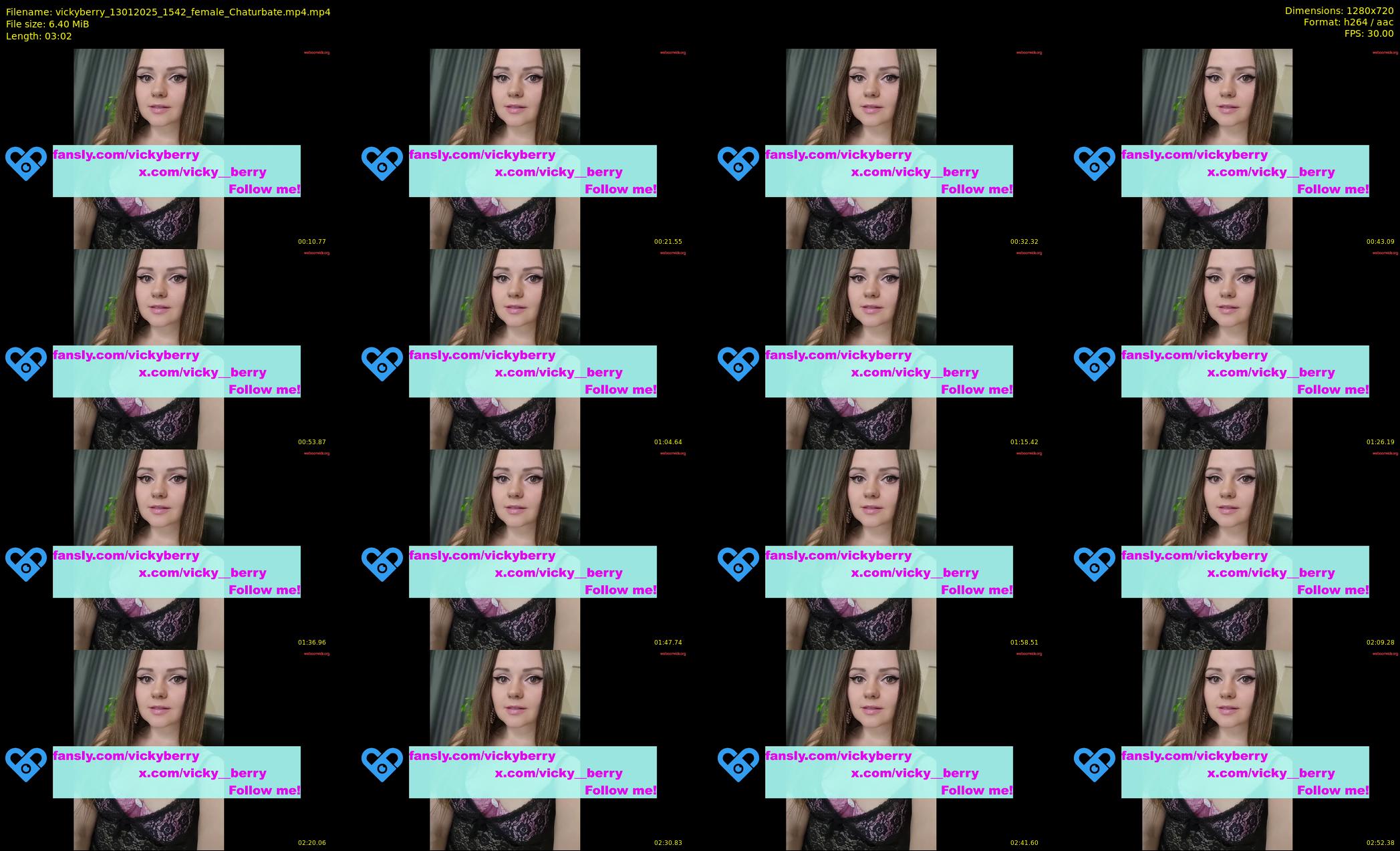 vickyberry — 4 minute Chaturbate female cam show recording, 720p, Jan 13, 2025