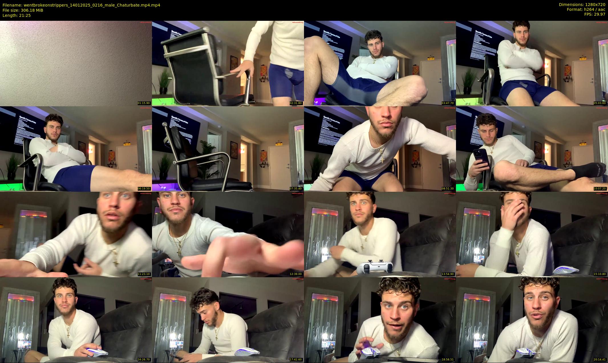wentbrokeonstrippers — 22 minute Chaturbate male cam show recording, 720p, Jan 14, 2025
