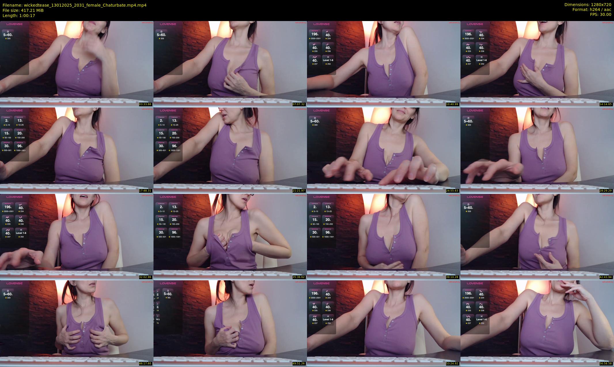 wickedtease — 61 minute Chaturbate female cam show recording, 720p, Jan 13, 2025