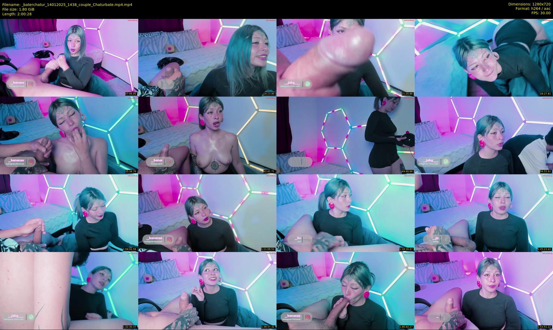 _baterchatur — 121 minute Chaturbate couple cam show recording, 720p, Jan 14, 2025