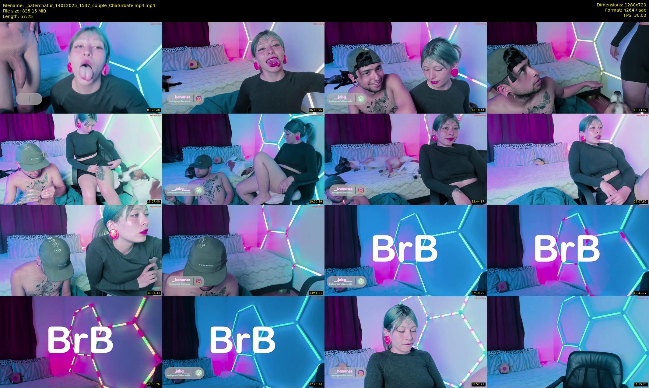 _baterchatur — 58 minute Chaturbate couple cam show recording, 720p, Jan 14, 2025