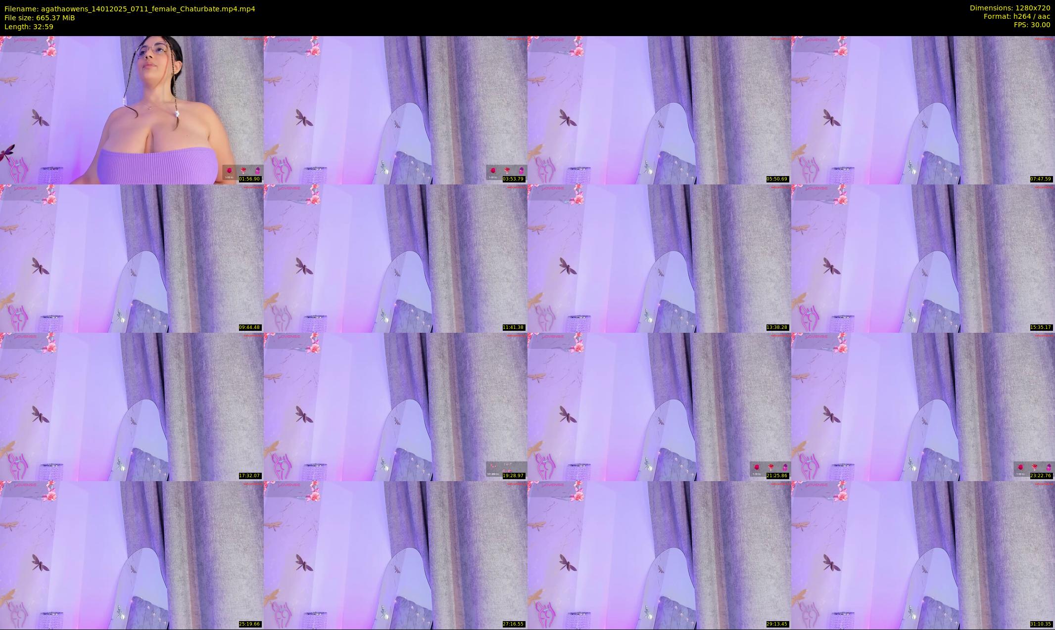 agathaowens — 33 minute Chaturbate female cam show recording, 720p, Jan 14, 2025