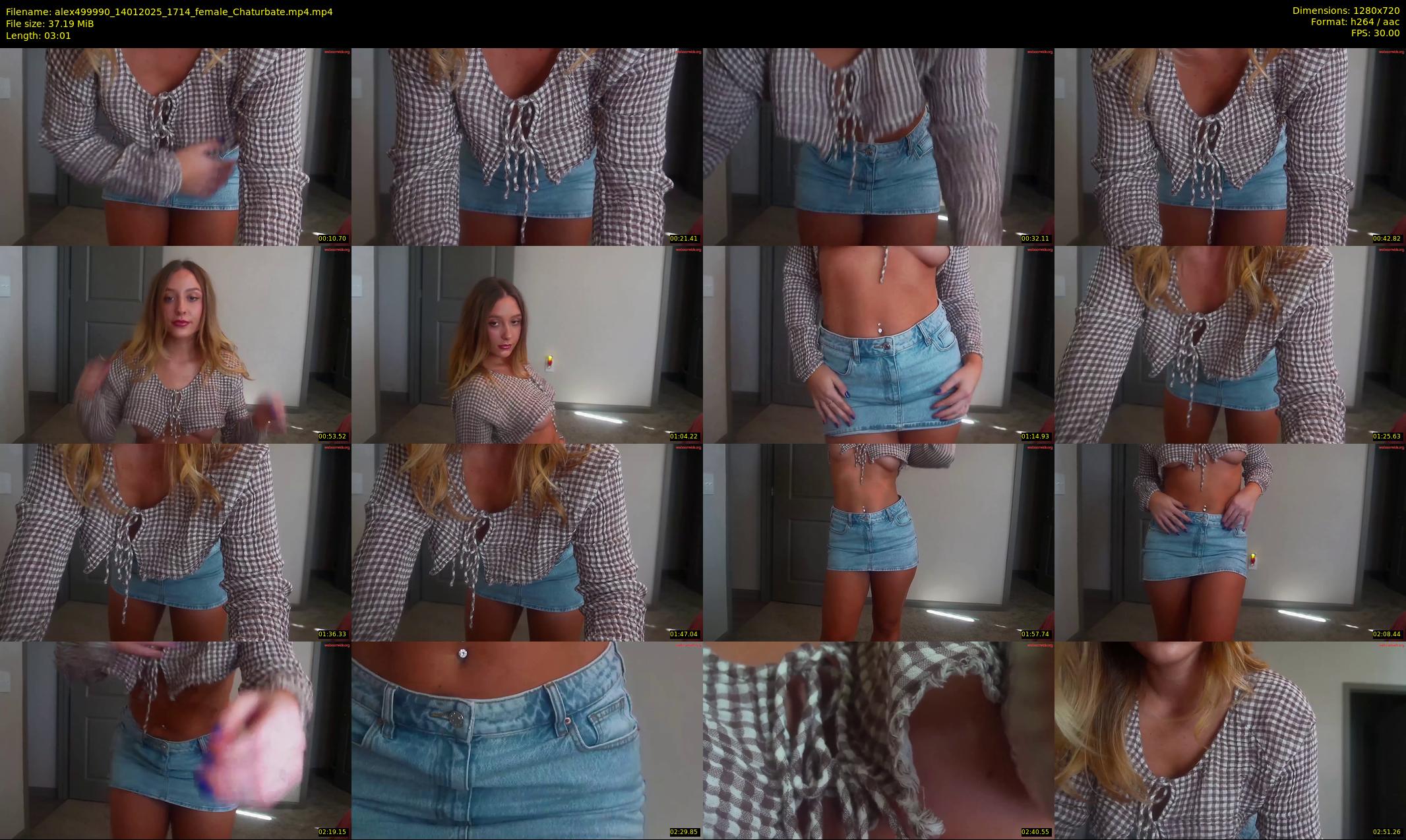 alex499990 — 4 minute Chaturbate female cam show recording, 720p, Jan 14, 2025