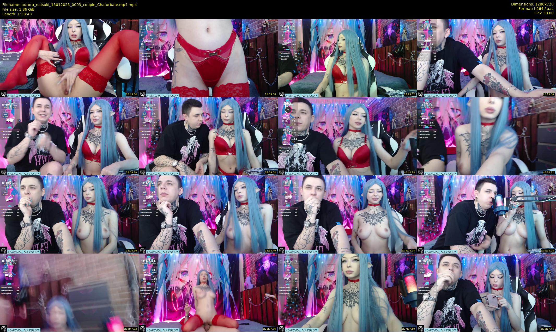 aurora_natsuki — 99 minute Chaturbate couple cam show recording, 720p, Jan 15, 2025