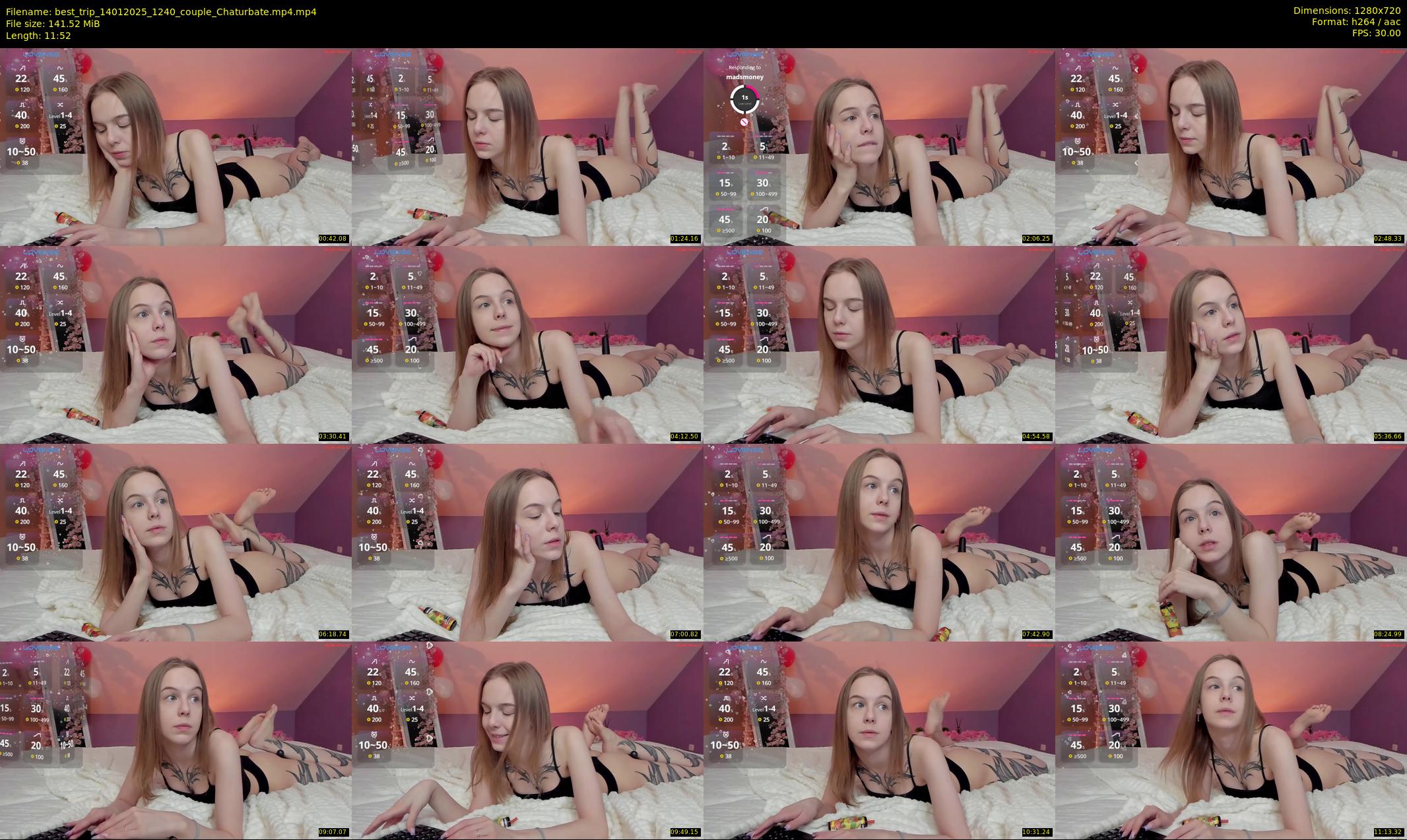 best_trip — 12 minute Chaturbate couple cam show recording, 720p, Jan 14, 2025