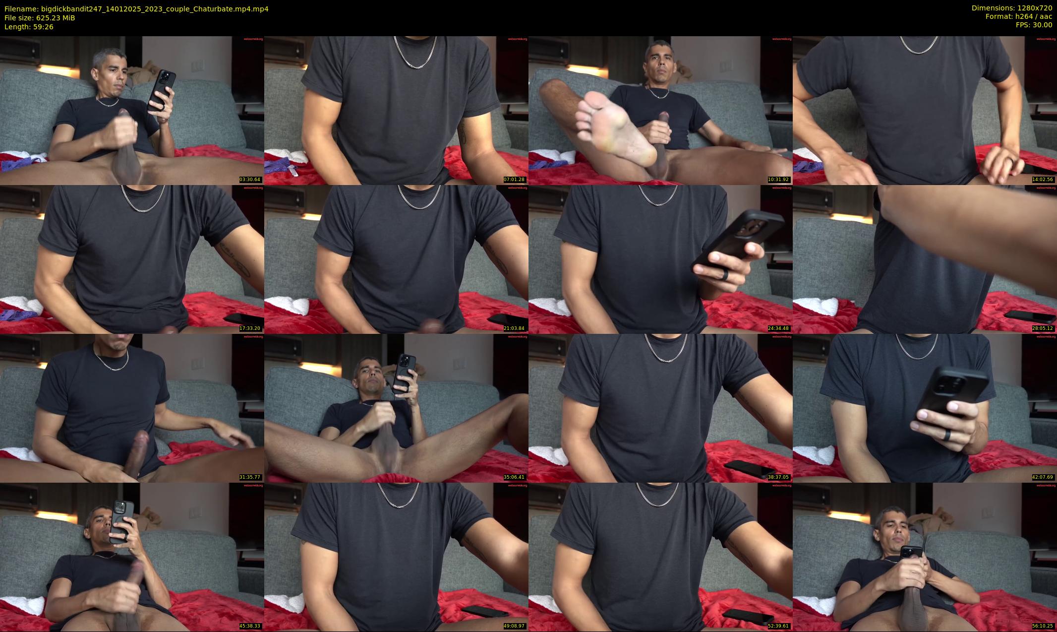 bigdickbandit247 — 60 minute Chaturbate male cam show recording, 720p, Jan 14, 2025