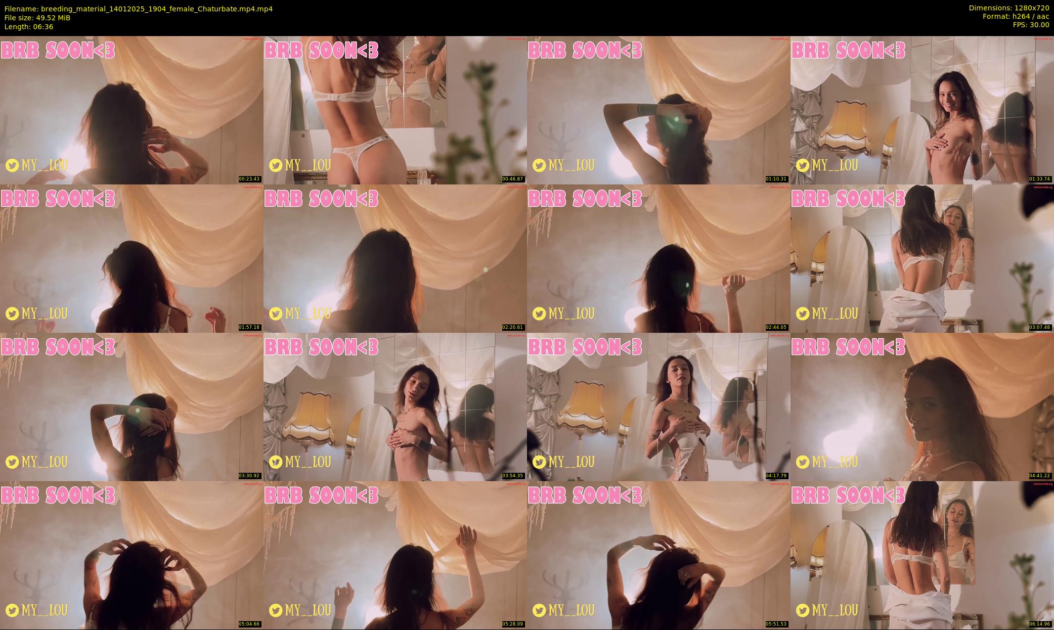 breeding_material — 7 minute Chaturbate female cam show recording, 720p, Jan 14, 2025