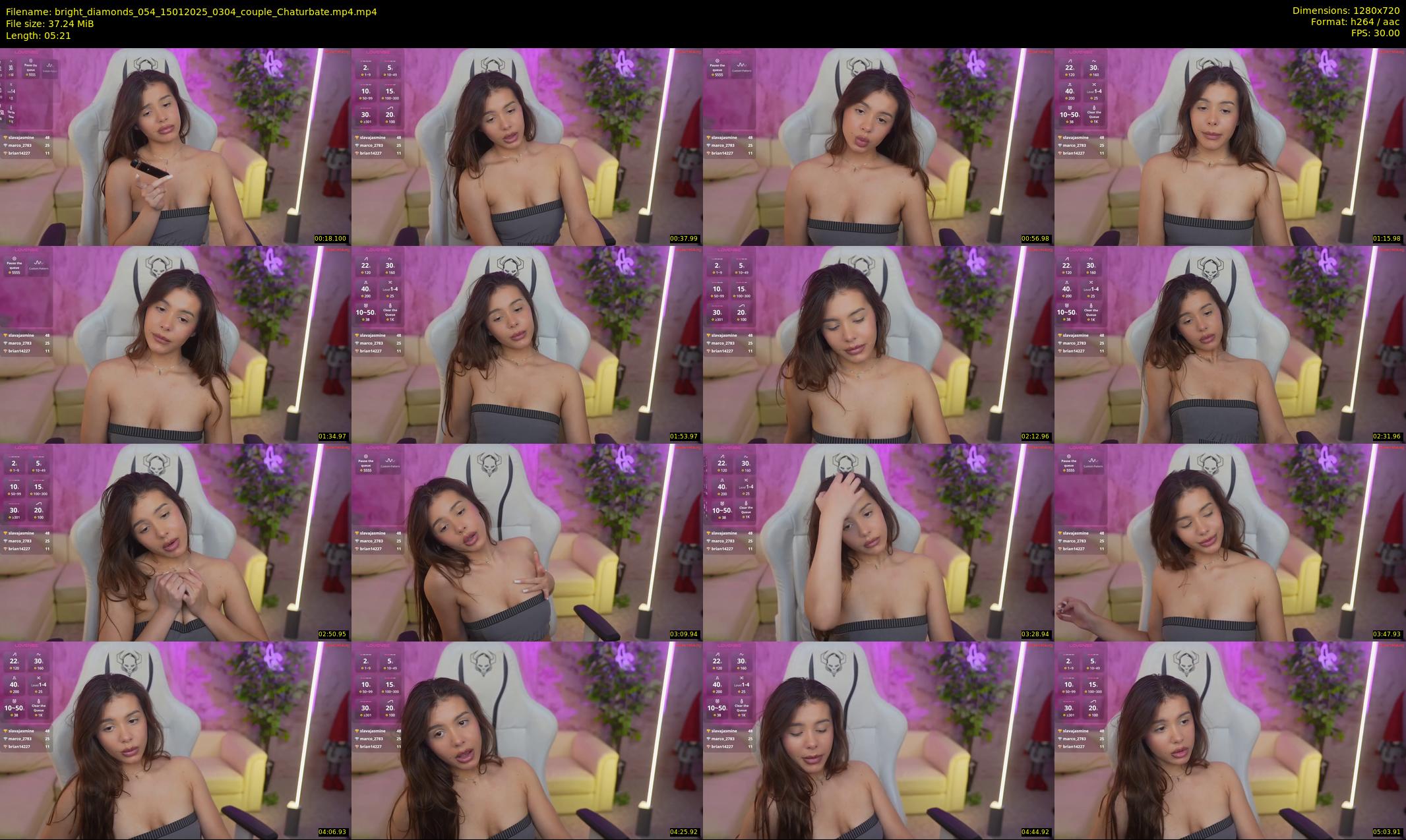 bright_diamonds_054 — 6 minute Chaturbate couple cam show recording, 720p, Jan 15, 2025