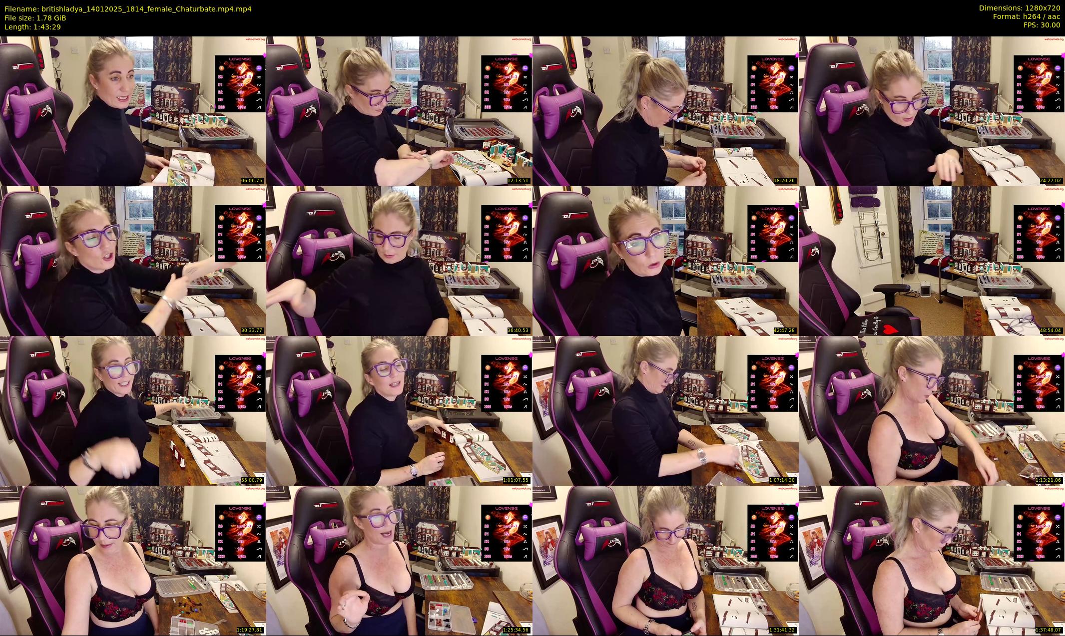 britishladya — 104 minute Chaturbate female cam show recording, 720p, Jan 14, 2025