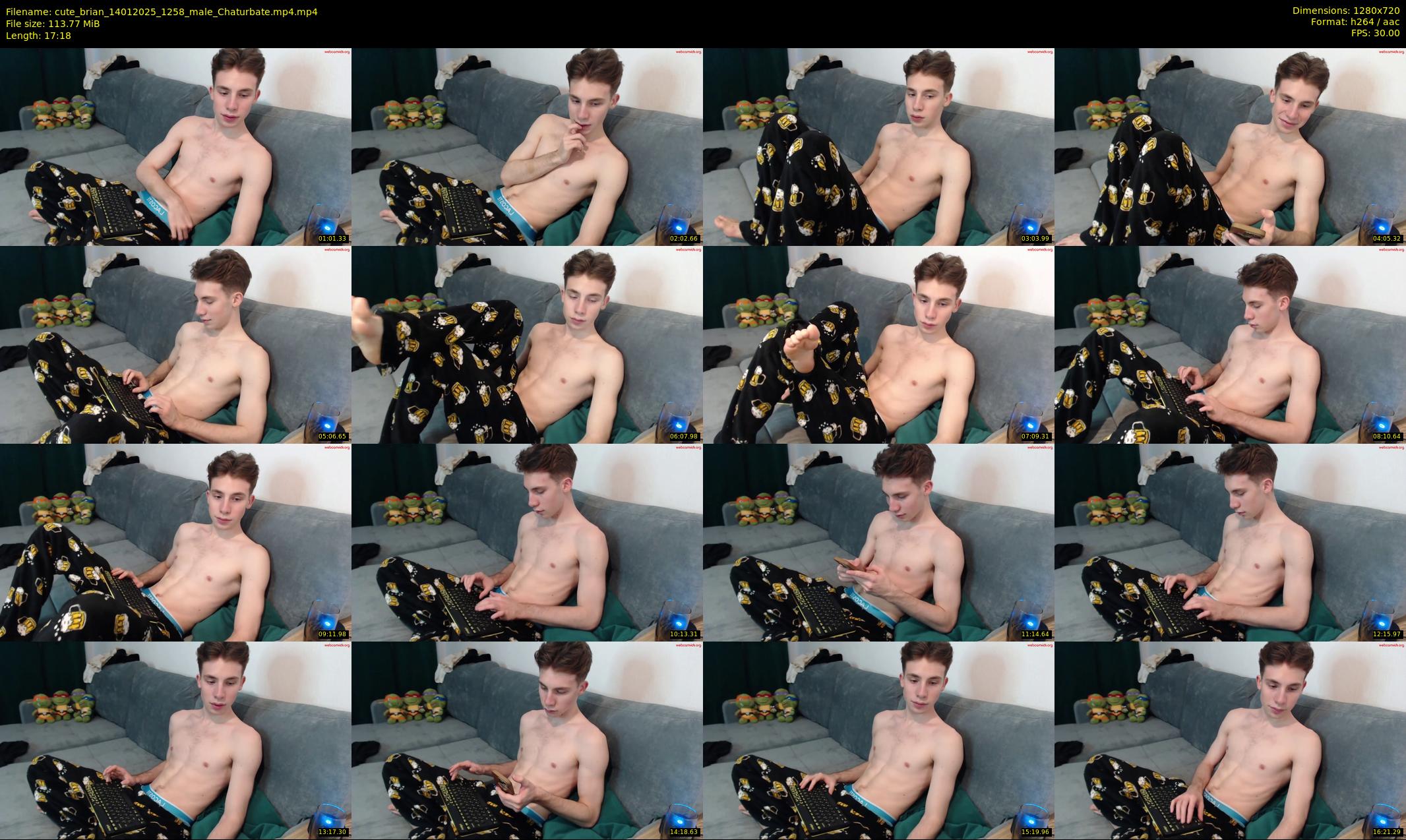 cute_brian — 18 minute Chaturbate male cam show recording, 720p, Jan 14, 2025