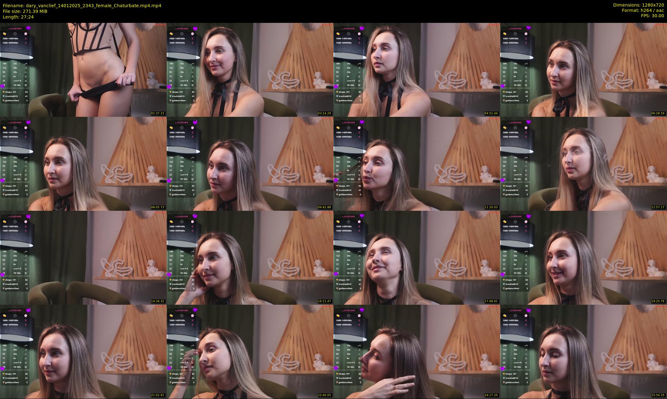dary_vanclief — 28 minute Chaturbate female cam show recording, 720p, Jan 14, 2025