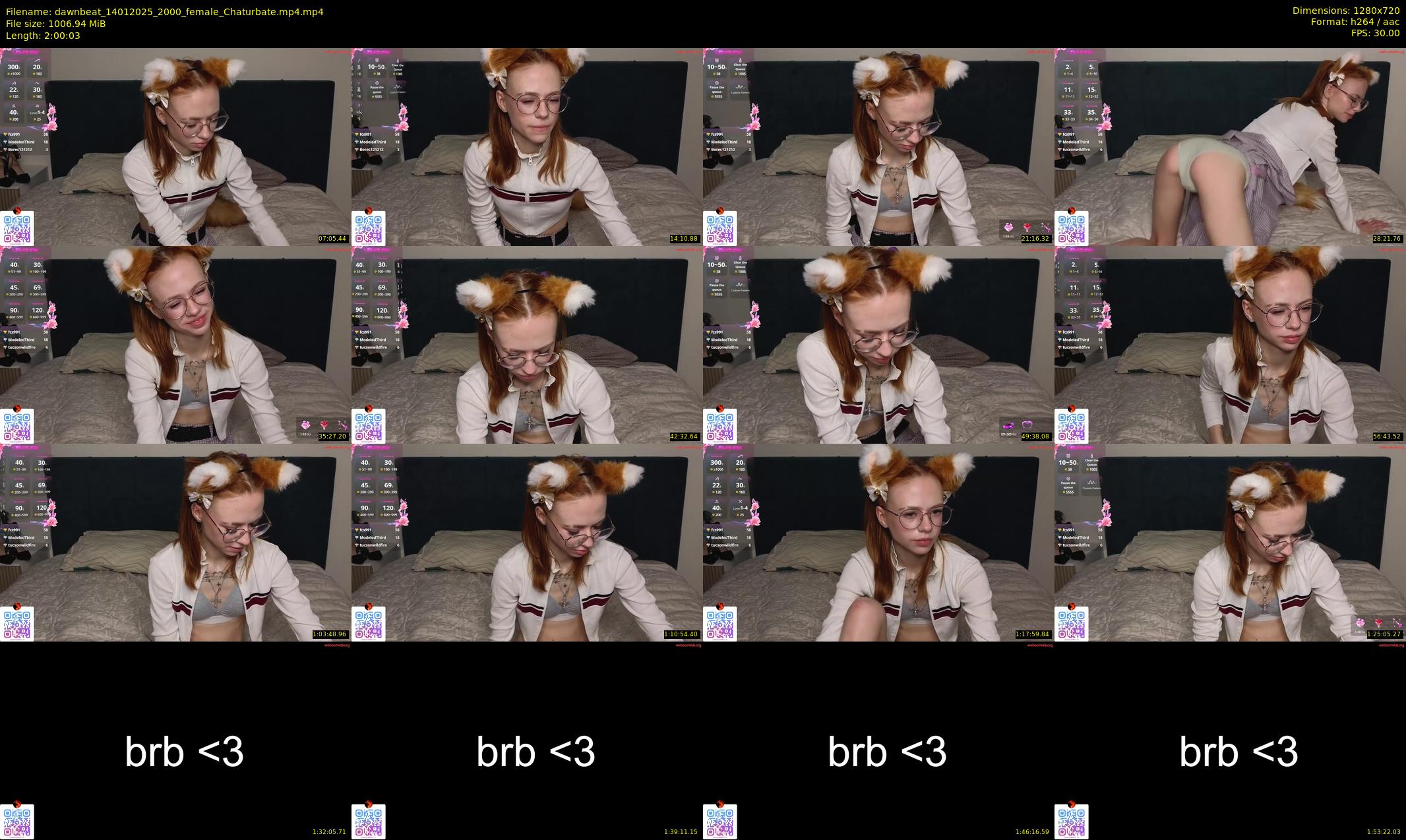 dawnbeat — 121 minute Chaturbate female cam show recording, 720p, Jan 14, 2025