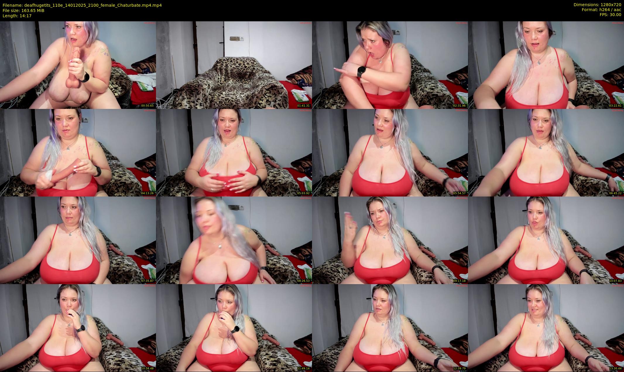 deafhugetits_110e — 15 minute Chaturbate female cam show recording, 720p, Jan 14, 2025
