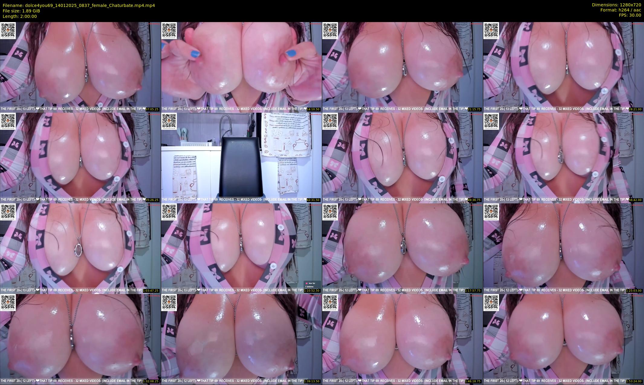 dolce4you69 — 120 minute Chaturbate female cam show recording, 720p, Jan 14, 2025