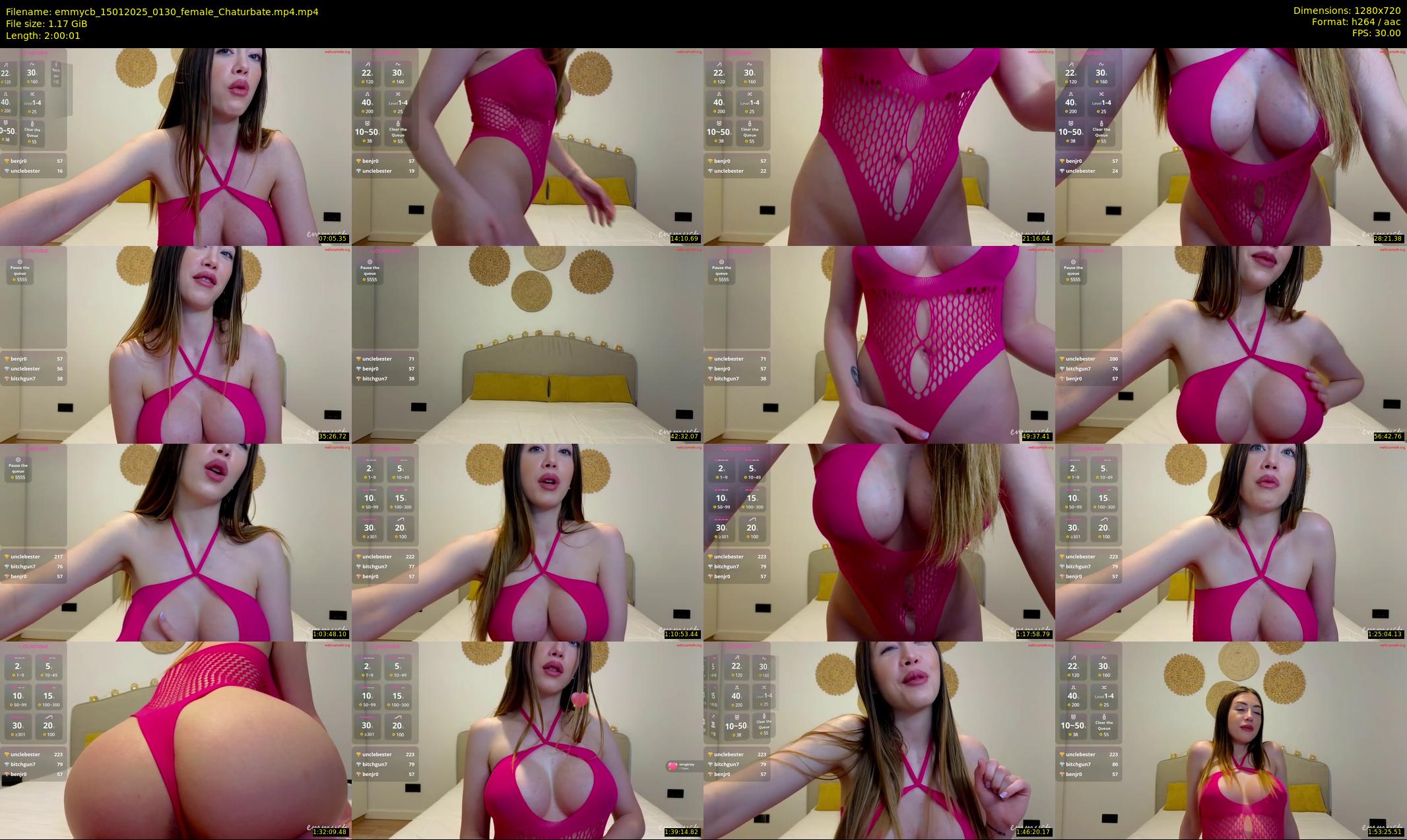 emmycb — 121 minute Chaturbate female cam show recording, 720p, Jan 15, 2025
