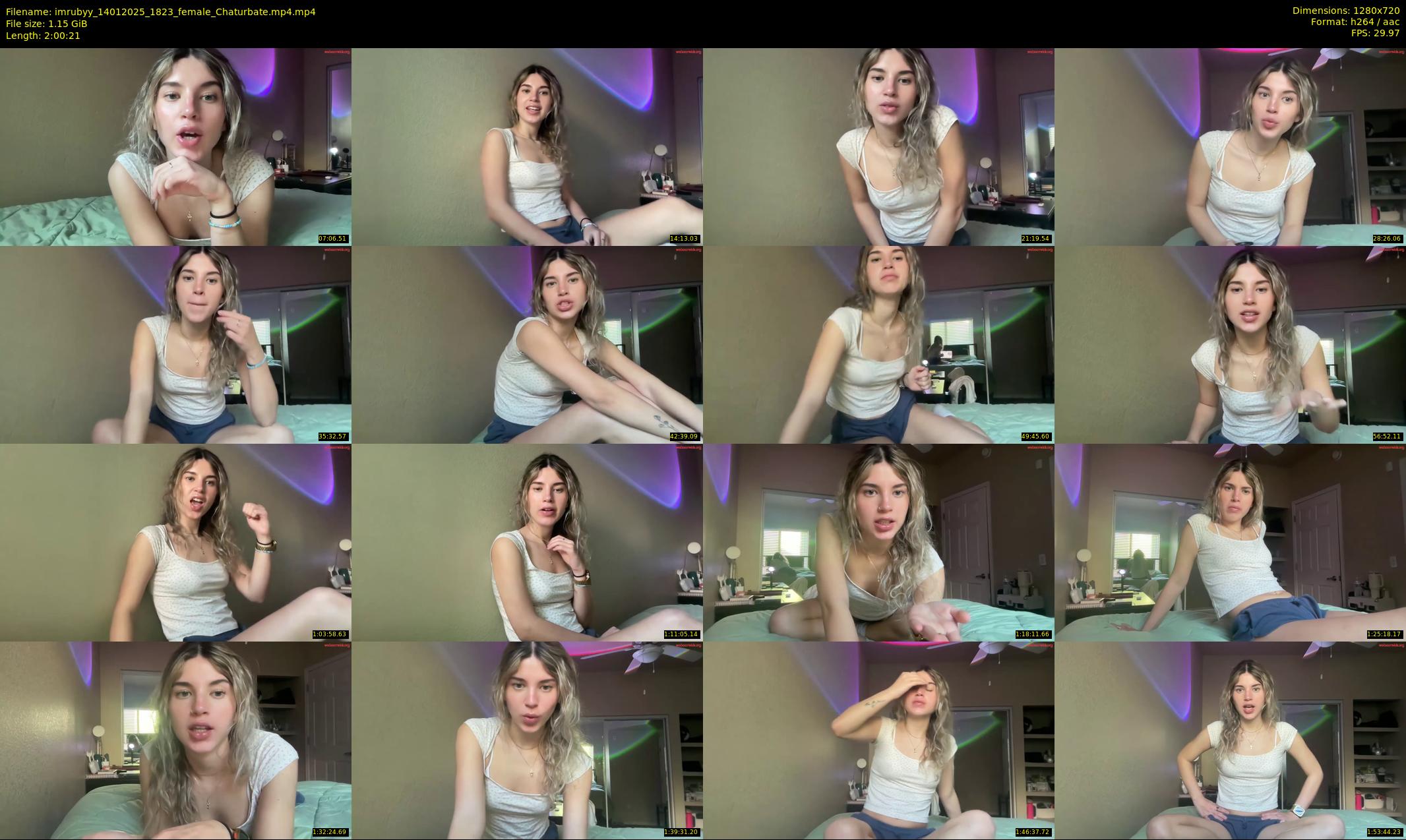 imrubyy — 121 minute Chaturbate female cam show recording, 720p, Jan 14, 2025