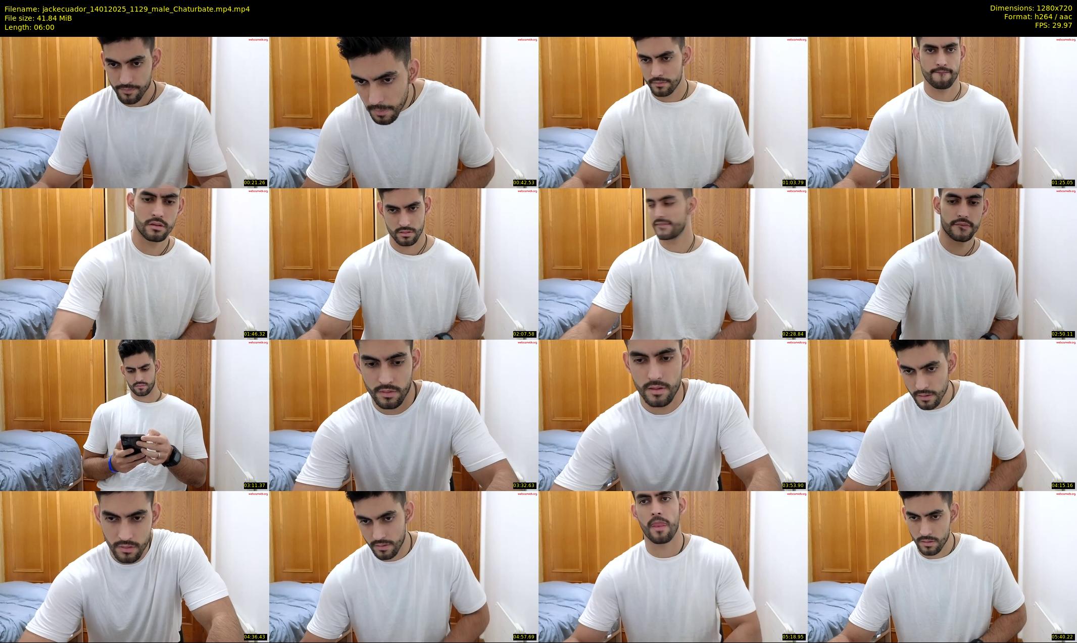 jackecuador — 6 minute Chaturbate male cam show recording, 720p, Jan 14, 2025
