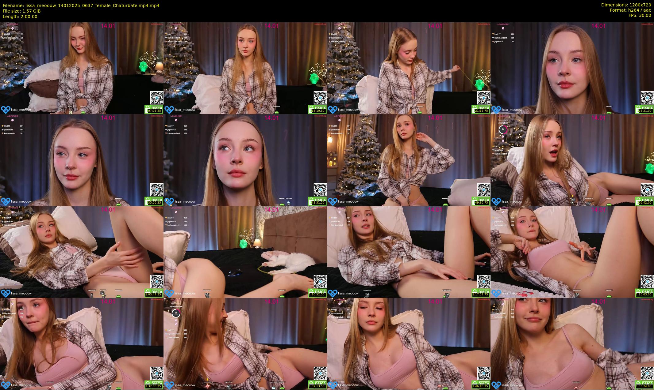 lissa_meooow — 120 minute Chaturbate female cam show recording, 720p, Jan 14, 2025