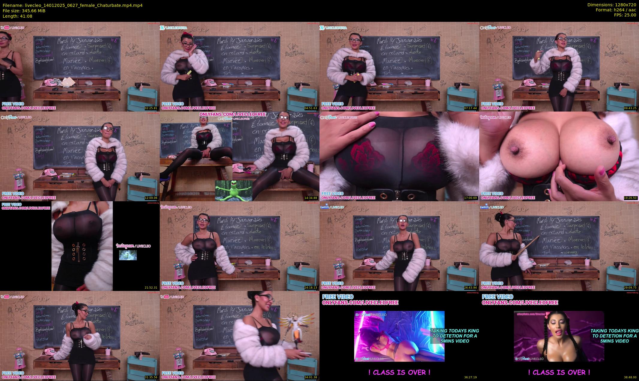 livecleo — 42 minute Chaturbate female cam show recording, 720p, Jan 14, 2025