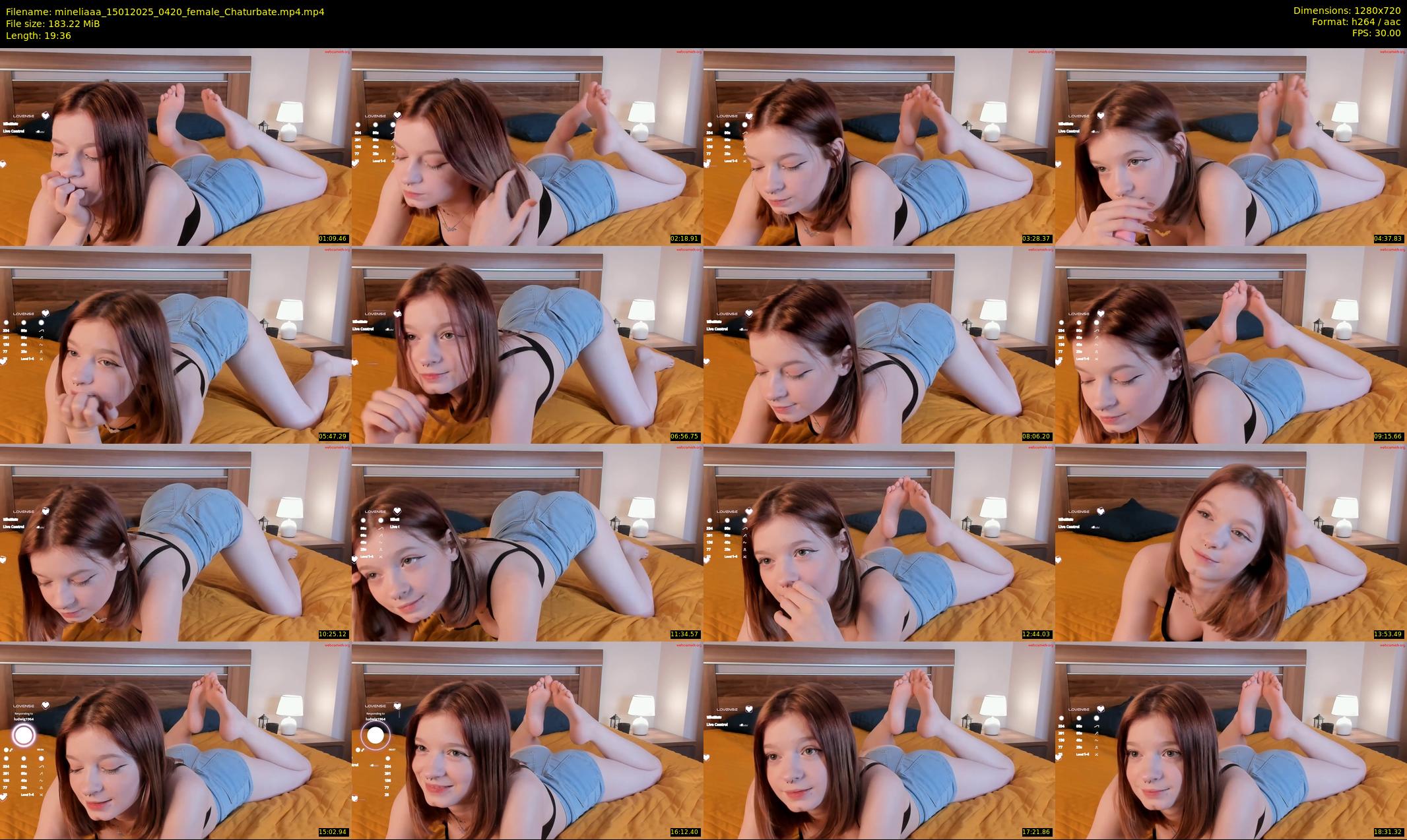 mineliaaa — 20 minute Chaturbate female cam show recording, 720p, Jan 15, 2025