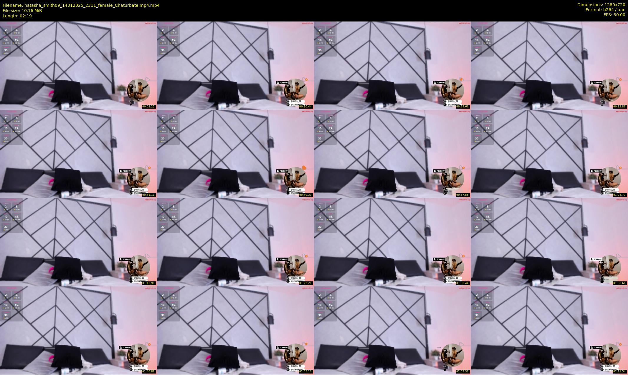 natasha_smith09 — 3 minute Chaturbate female cam show recording, 720p, Jan 14, 2025