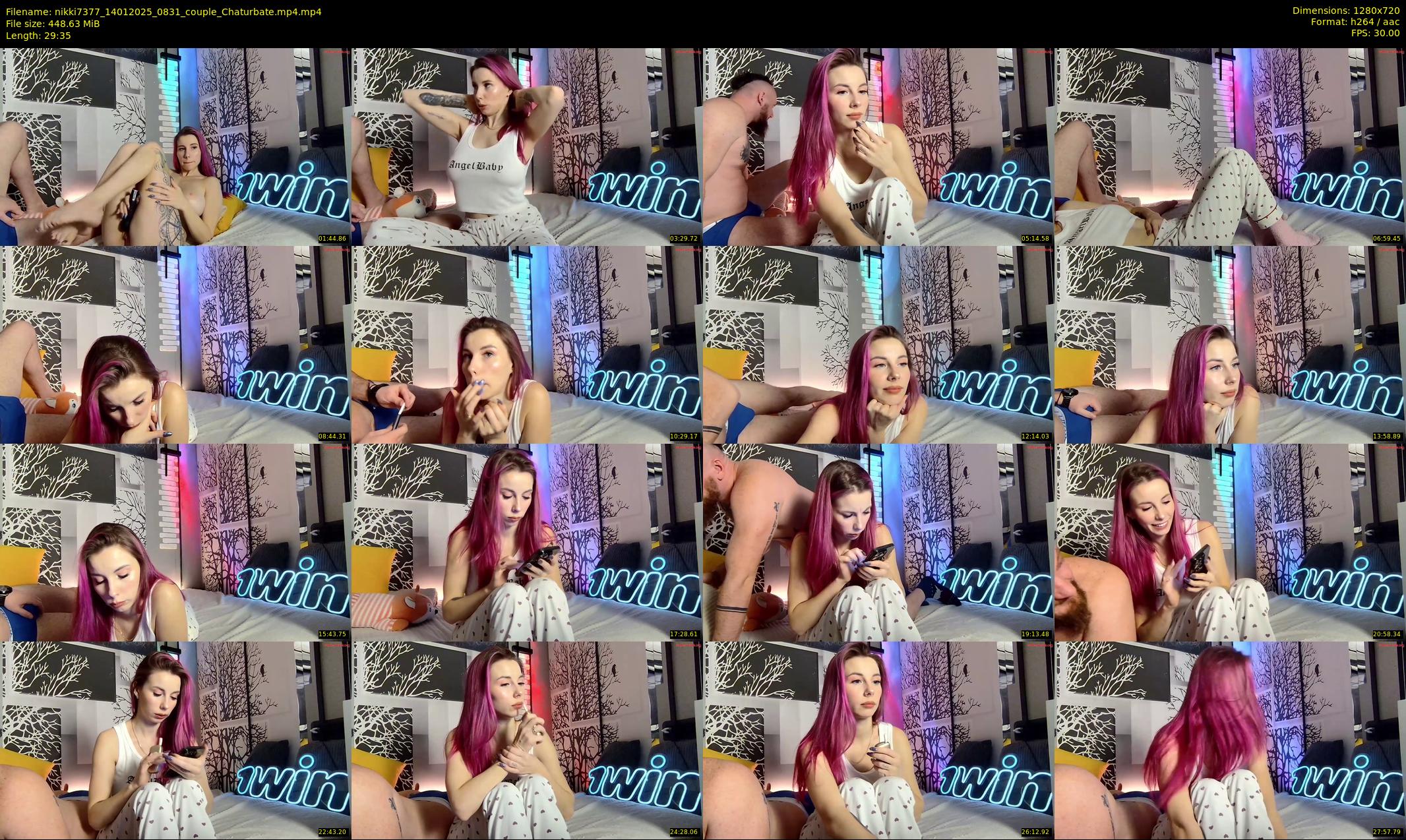nikki7377 — 30 minute Chaturbate couple cam show recording, 720p, Jan 14, 2025